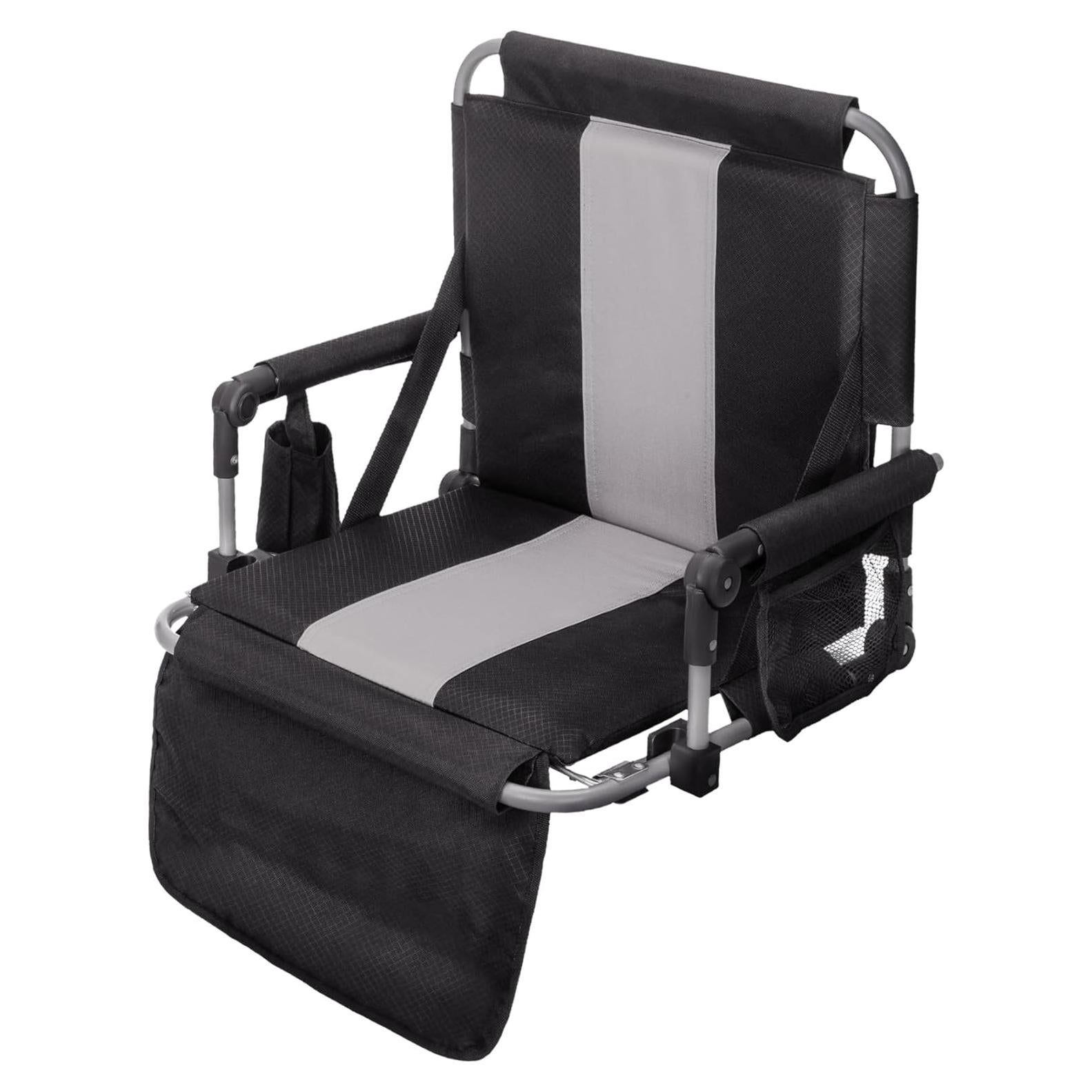 Silla de Estadio Plegable GREEN PARTY con Reposabrazos y Portavasos