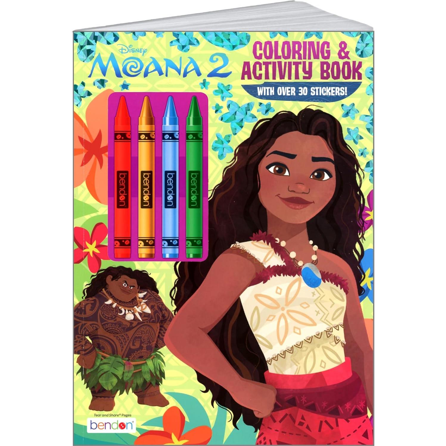 Libro para Colorear Disney Moana + Stickers y Colgador