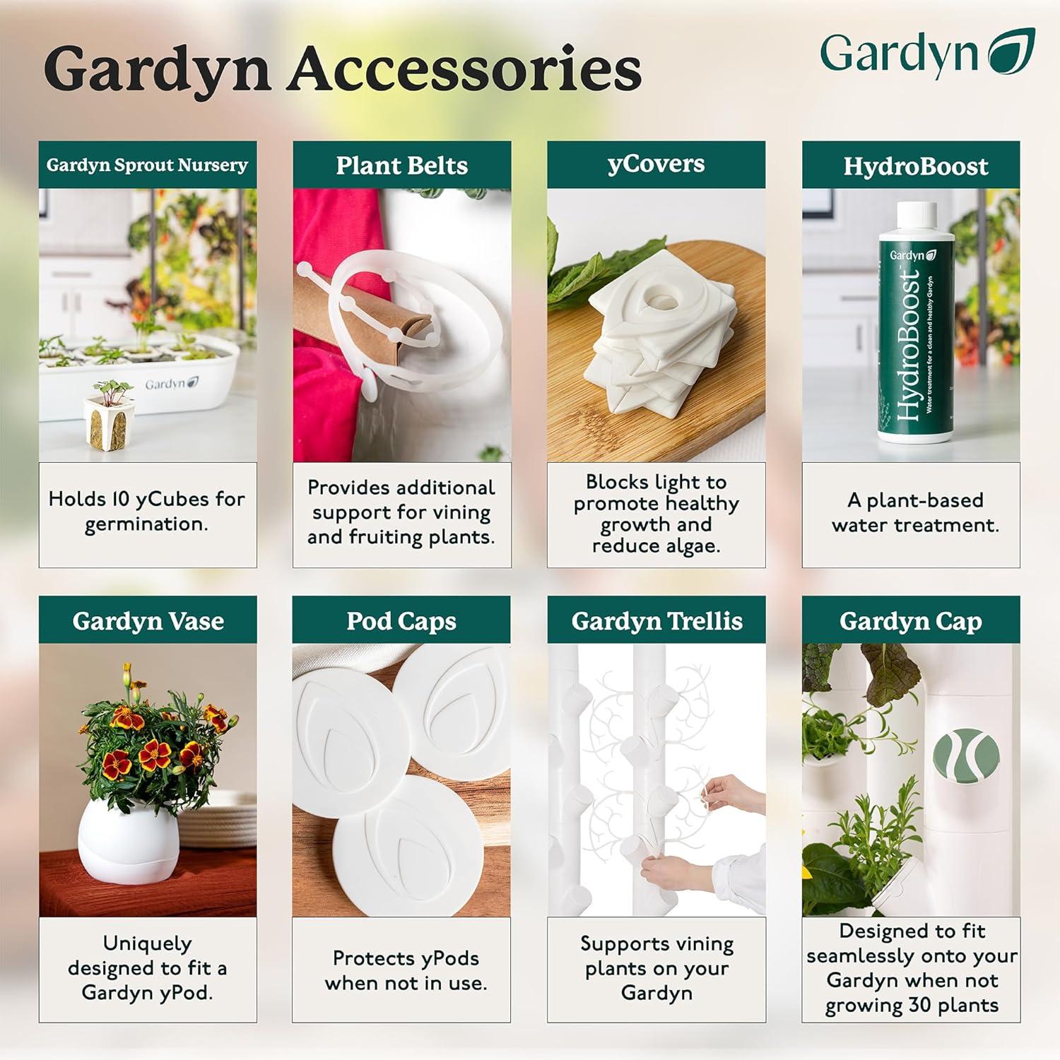 Gardyn Vase Complete Kit-Cauliflower White | Designed for use with Gardyn Hydroponics Growing System Kits & Vertical Garden Hydroponic Gardens | Bring Gardyn’s Indoor Plants to All Areas of Your Home