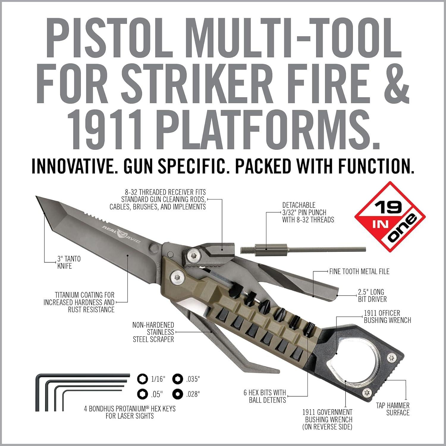 Herramienta 19-en-1 Real Avid y Auriculares Walker's Razor Slim