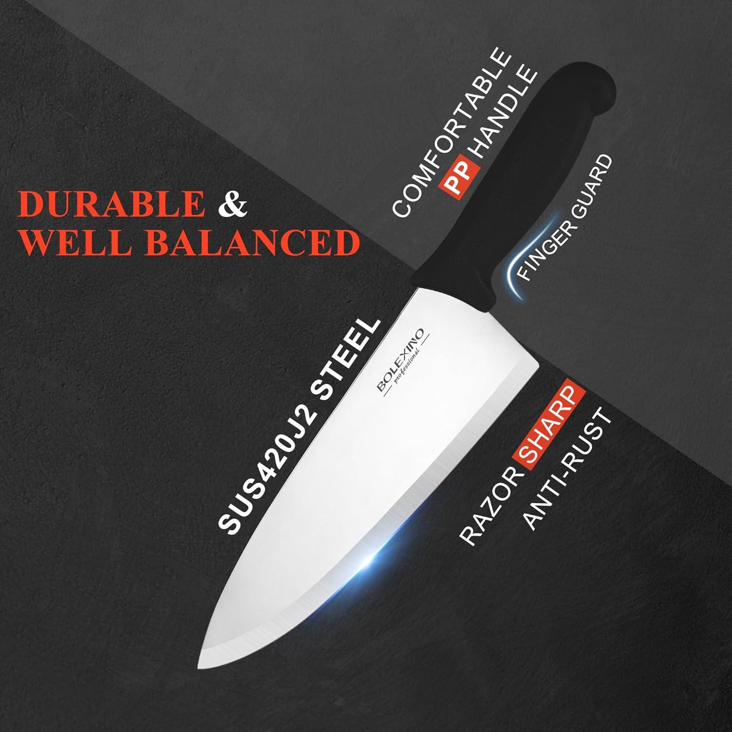 Cuchillo de Chef Profesional Bolexino 20.32 cm Acero Inoxidable