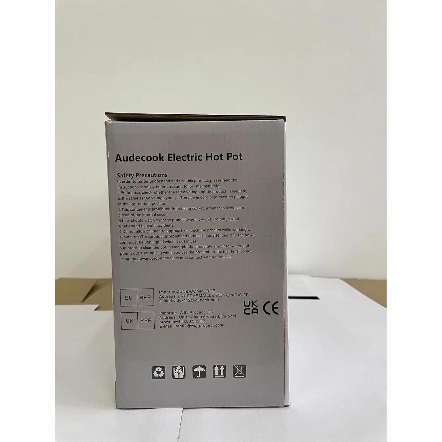 Audecook Olla Eléctrica 1.7L Antiadherente Verde-B