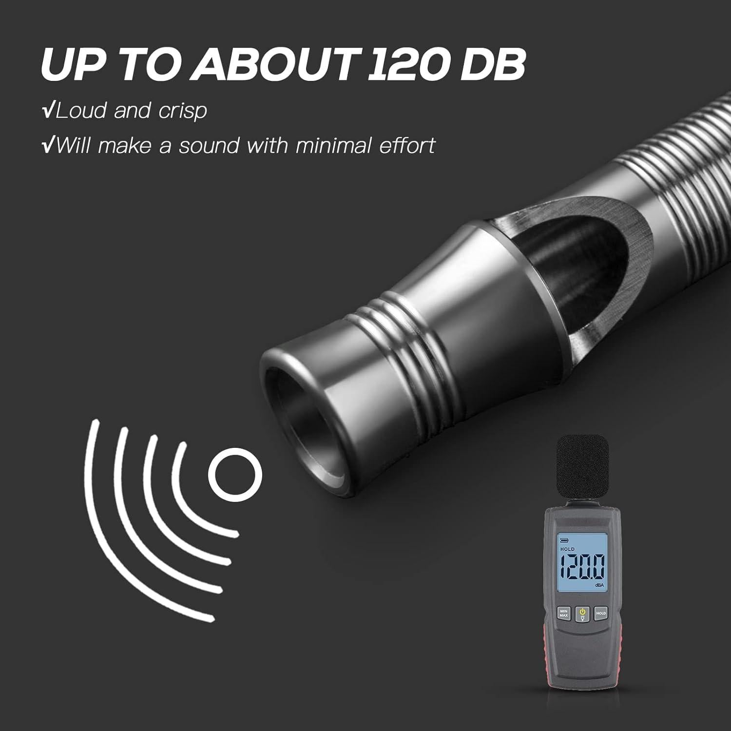 Silbato de Emergencia TISUR de Titanio 120dB - 2 Piezas