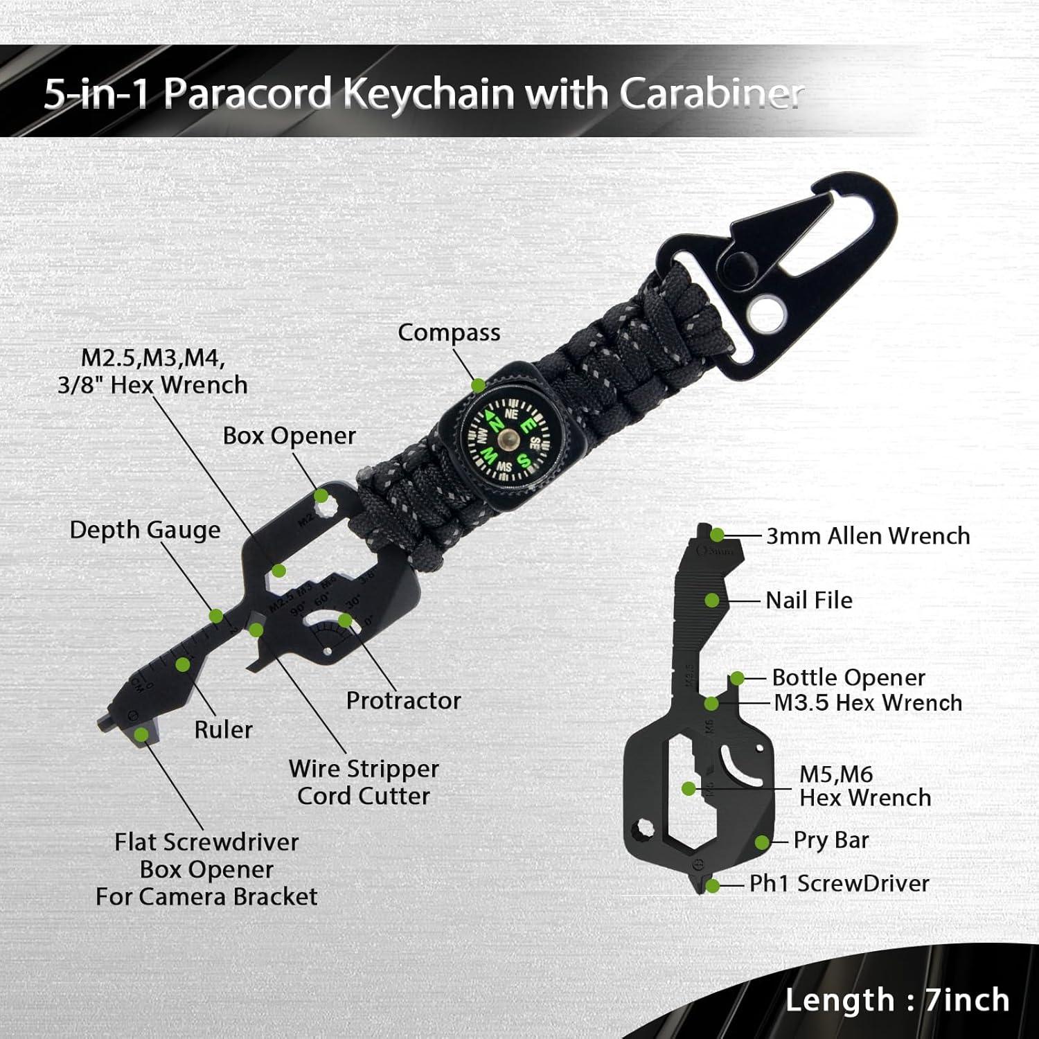 Juego de Supervivencia SET007 con Paracord 20 en 1 para Camping