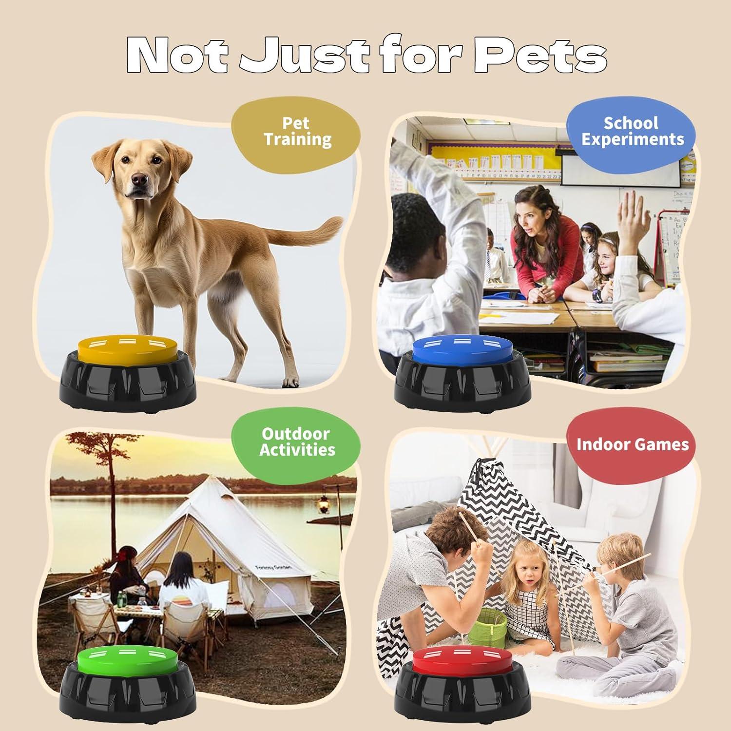 Botones de Grabación de Voz para Mascotas ipawspace - Set de 4