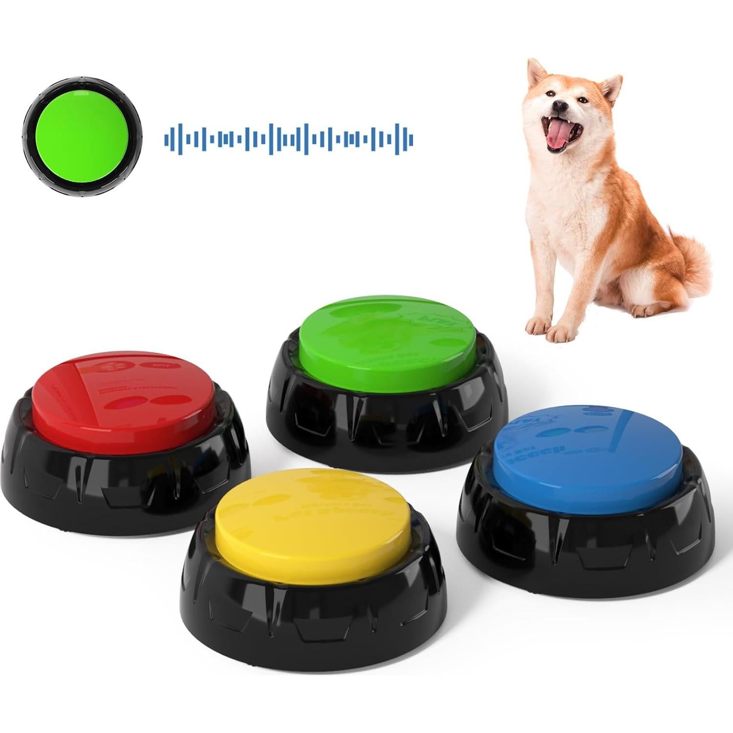 Botones de Grabación de Voz para Mascotas ipawspace - Set de 4