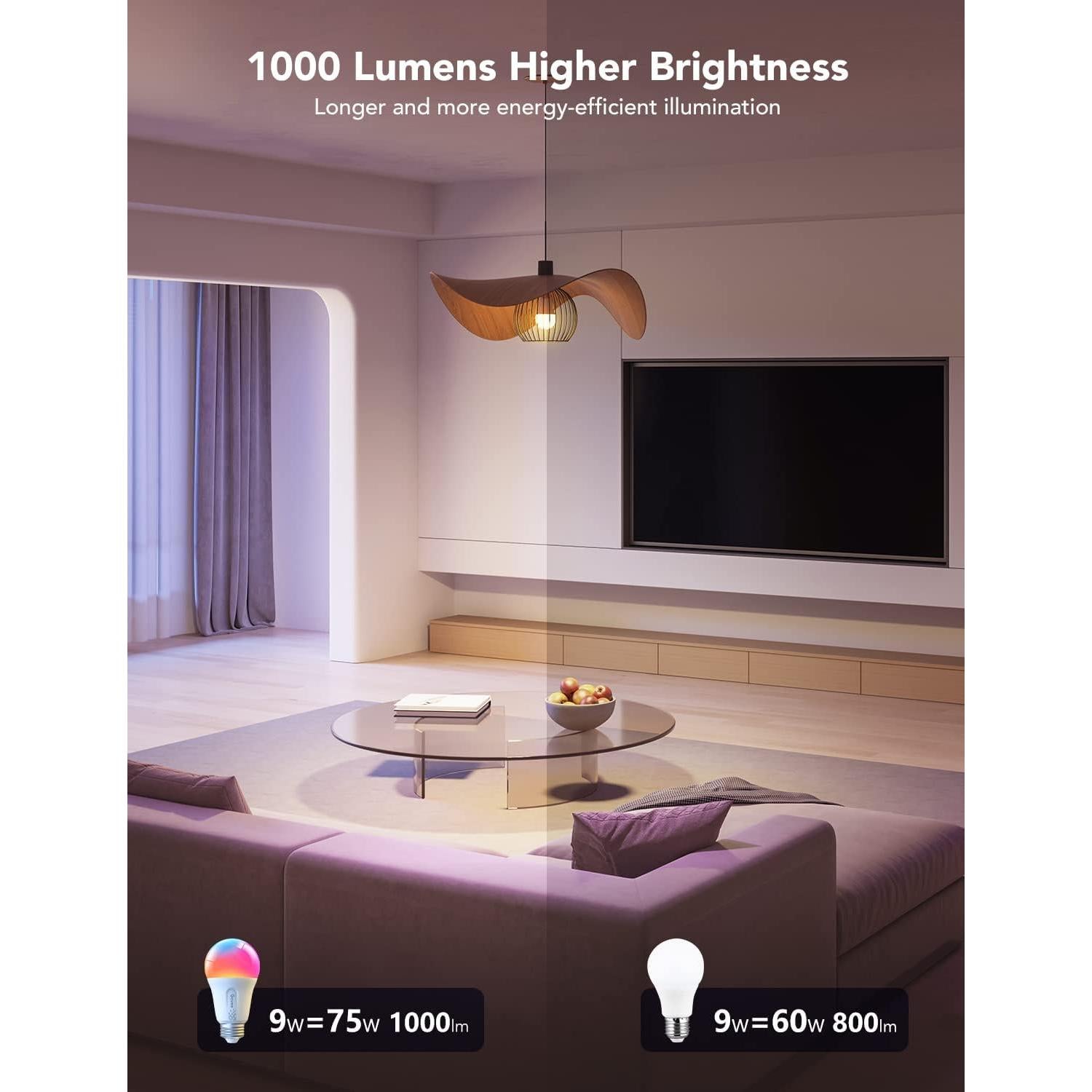 Bombillas LED Inteligentes Govee H6006 RGBWW 1000LM Paquete de 2