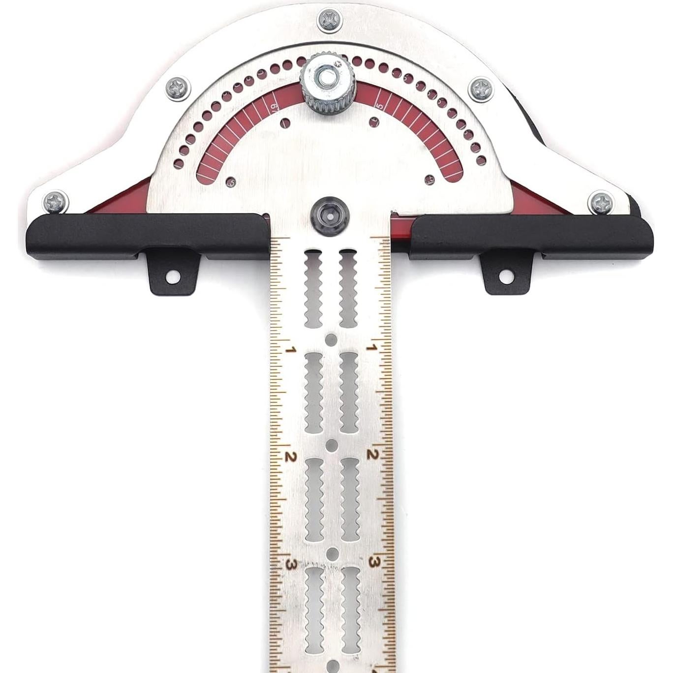 HTTMT- 8" Woodworker Edge Ruler 0-70°Adjustable Protractor Angle Finder Two Arm Carpentry Ruler Measure Layout Tool [P/N: ET-TOOL041-10-RAW]…