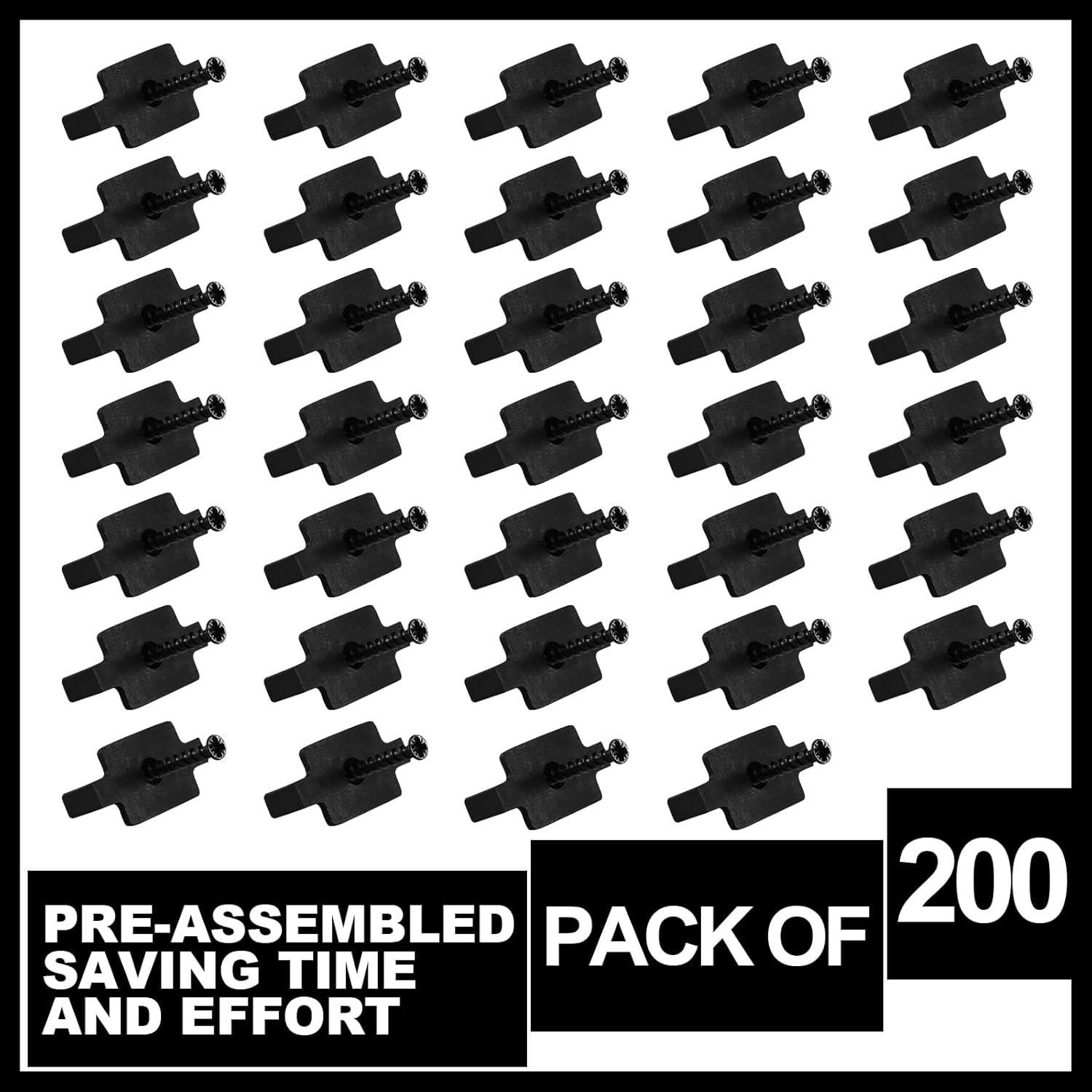 Clips de Nylon para Deck Bucherry - 200 Sujetadores Ocultos