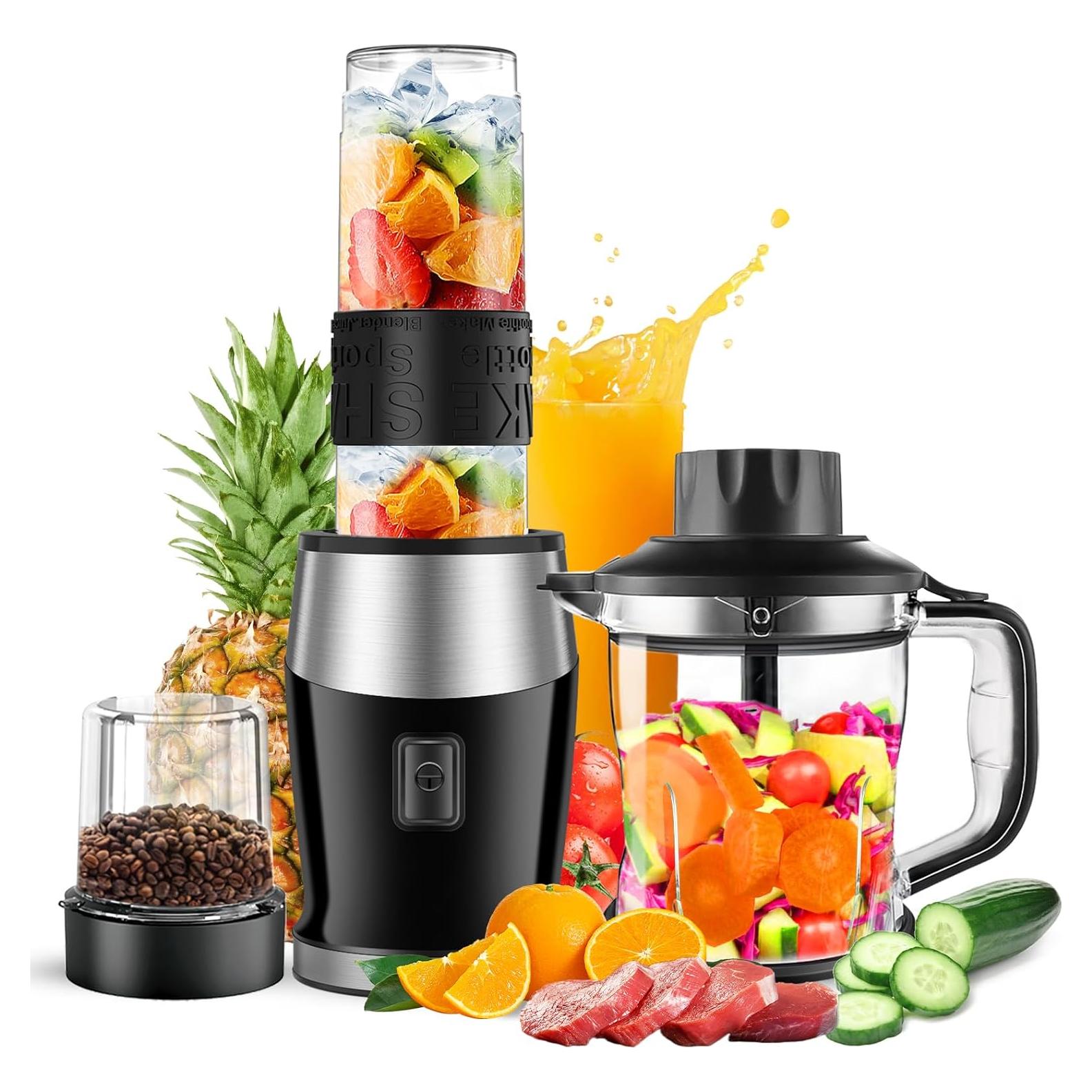 Licuadora Goelunmy 700W 3 en 1 con Procesador 1.5L