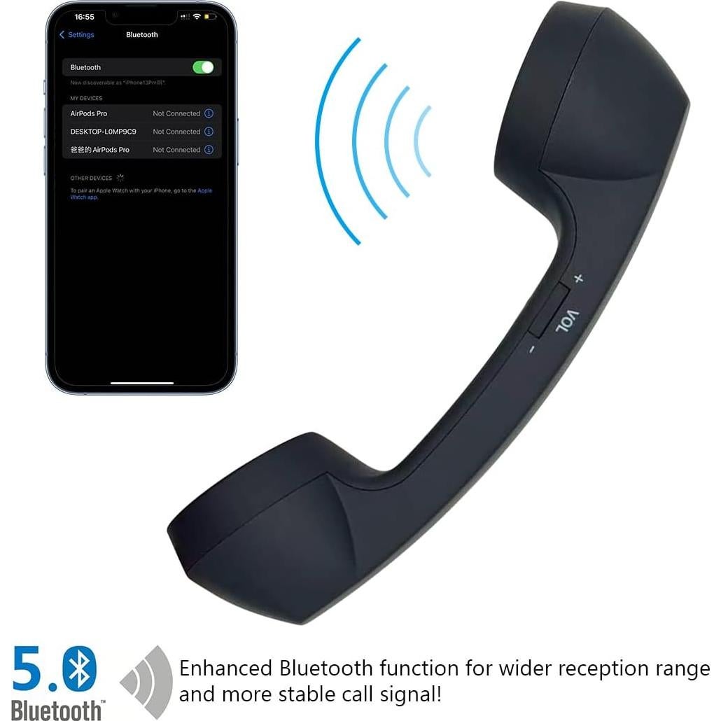 Auricular Retro Inalámbrico Bluetooth WZNBBOY Negro 200mAh