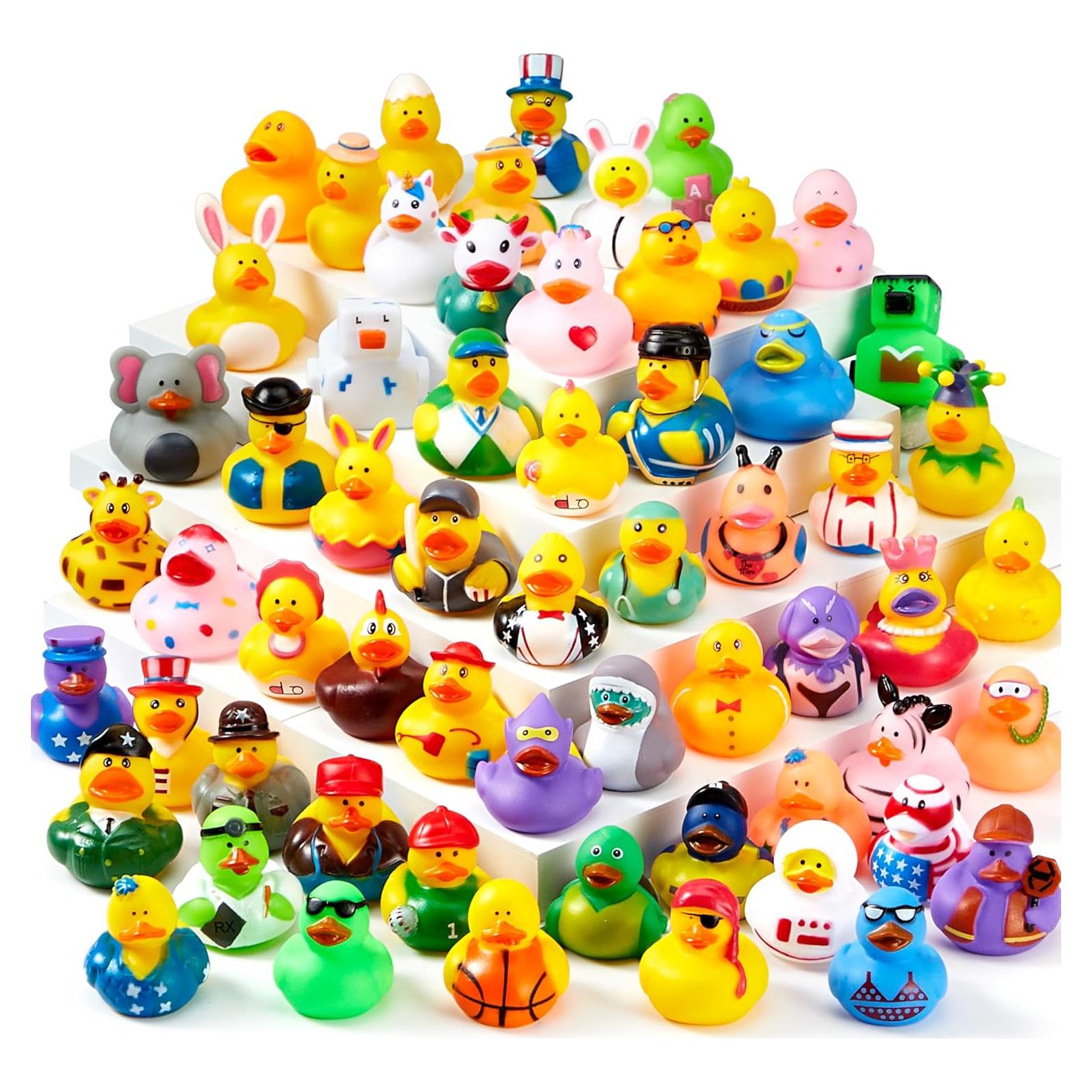 30 Mini Patitos de Goma JOYIN para Juguetes de Baño