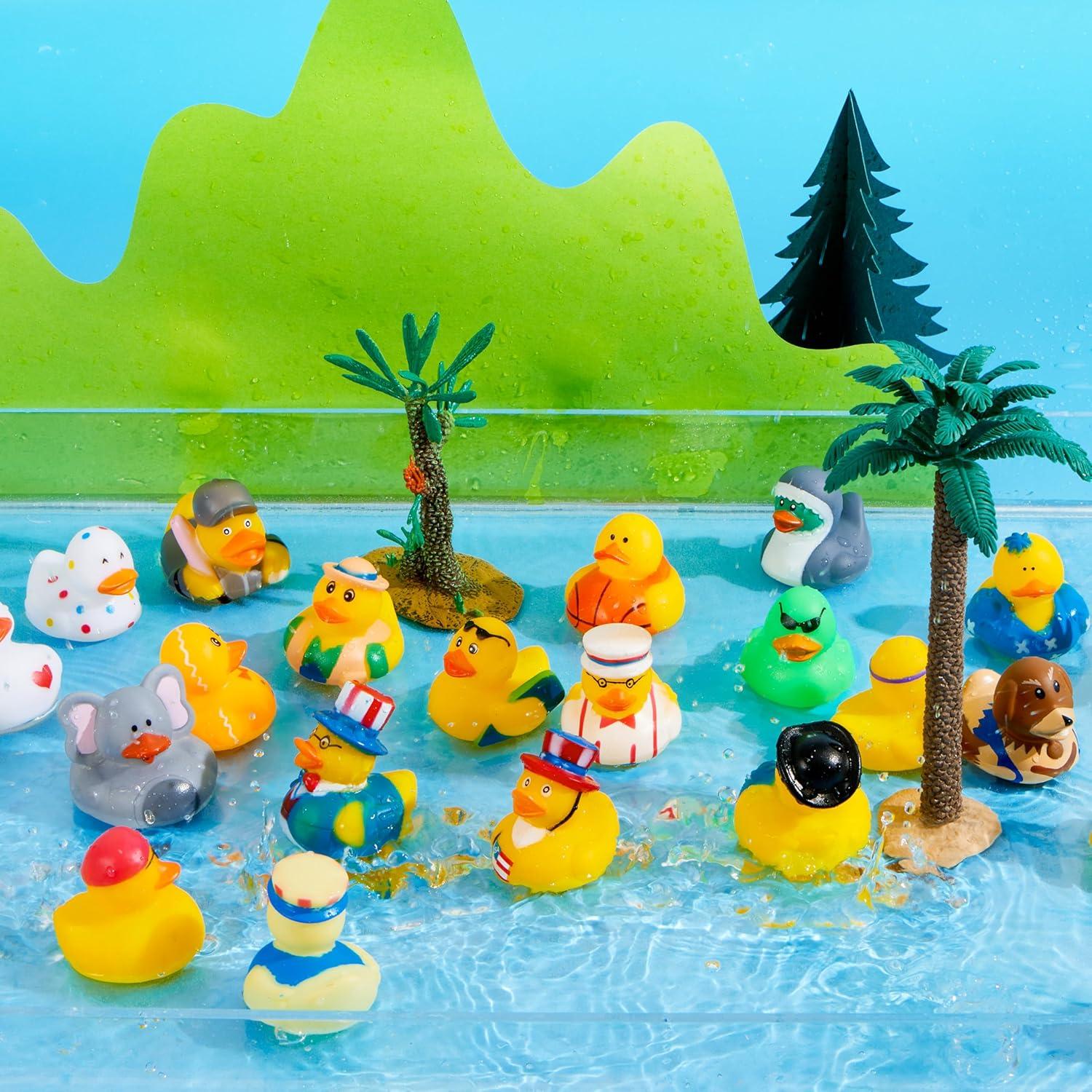 30 Mini Patitos de Goma JOYIN para Juguetes de Baño