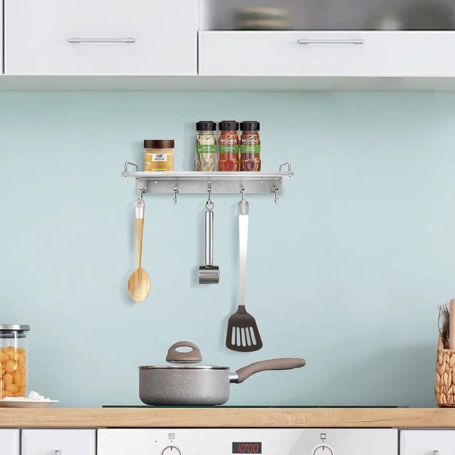 Estante de Cocina Audmore de Acero Inoxidable 40x11.5 cm