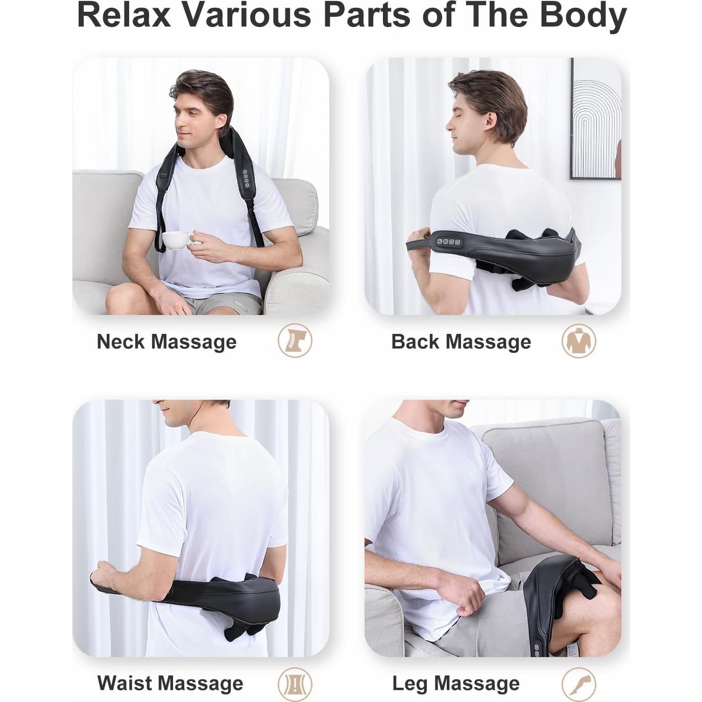 Masajeador de Cuello Medcursor NK-NM10 Inalámbrico 4D 6 Nodos