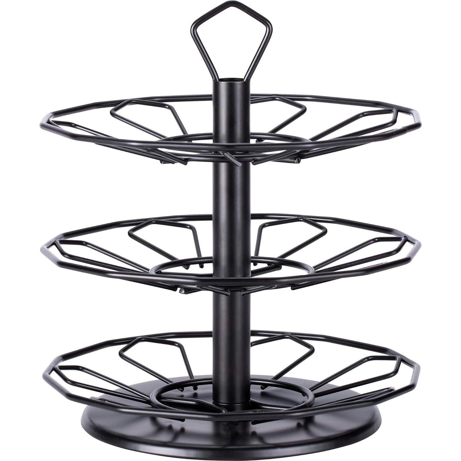 Soporte de K-Cup FlagShip 3 Niveles Metal Negro para 21 Cápsulas