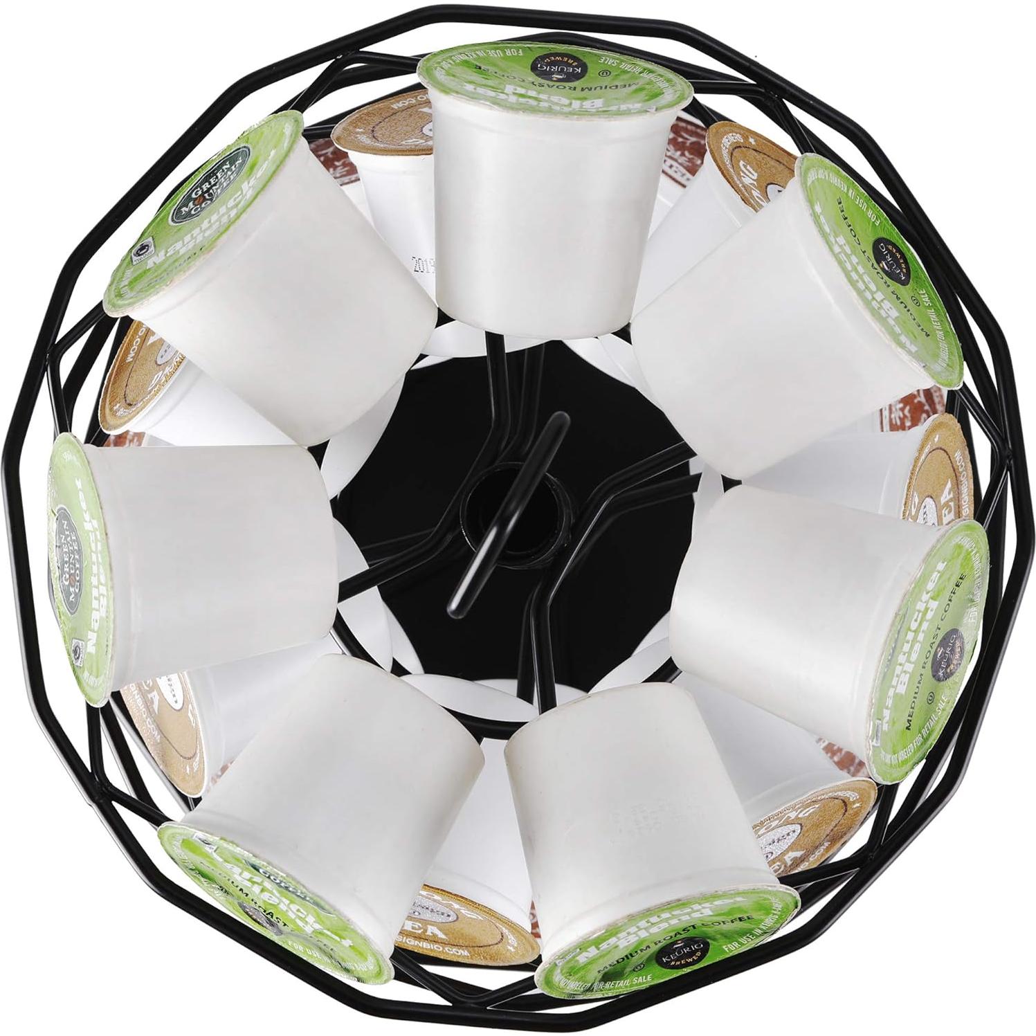 Soporte de K-Cup FlagShip 3 Niveles Metal Negro para 21 Cápsulas