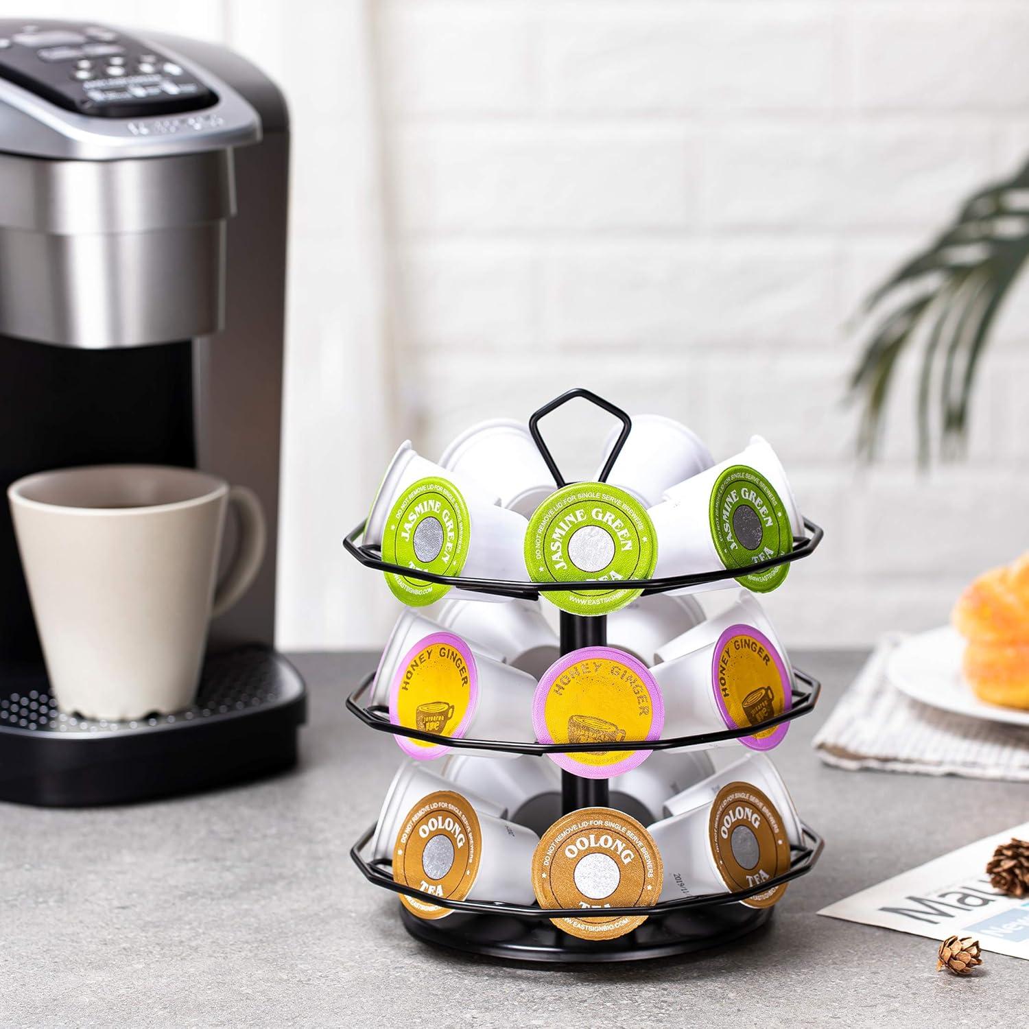 Soporte de K-Cup FlagShip 3 Niveles Metal Negro para 21 Cápsulas