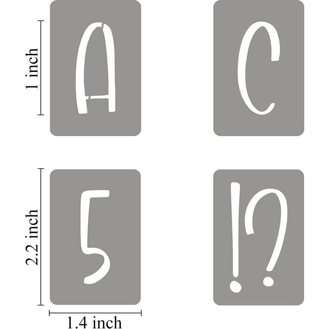 Plantillas Reutilizables de Letras y Números REOLAN 5.6x3.6cm