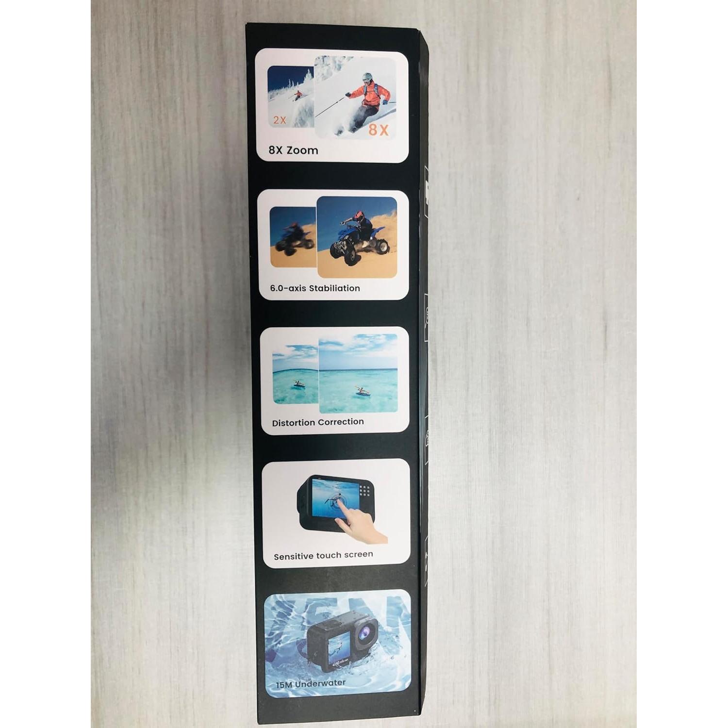 Cámara de Acción Camlance Q60 4K 60FPS 48MP Impermeable 15M