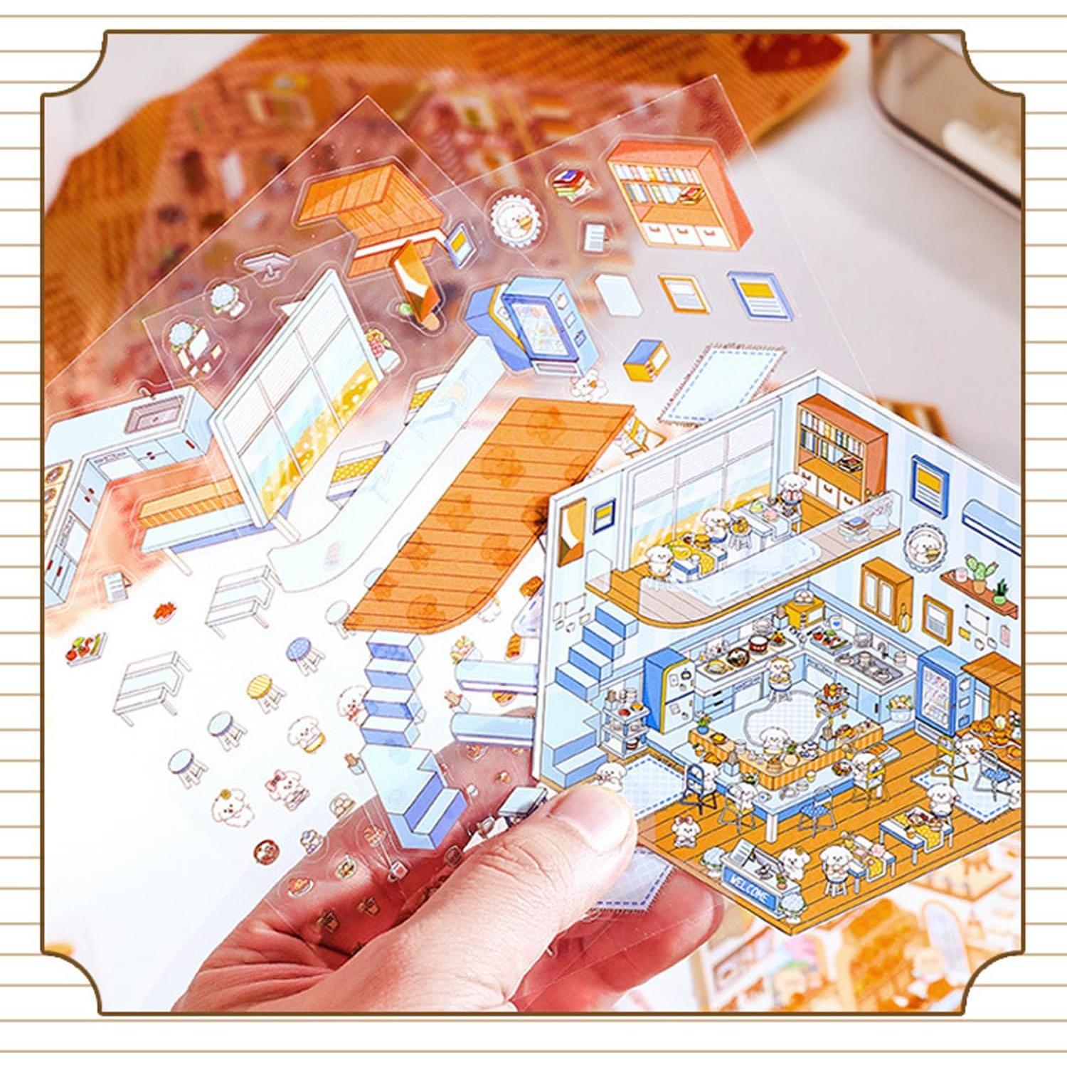 Pegatinas 3D DIY Genérico - Mini Supermercado Caricatura 16 Juegos