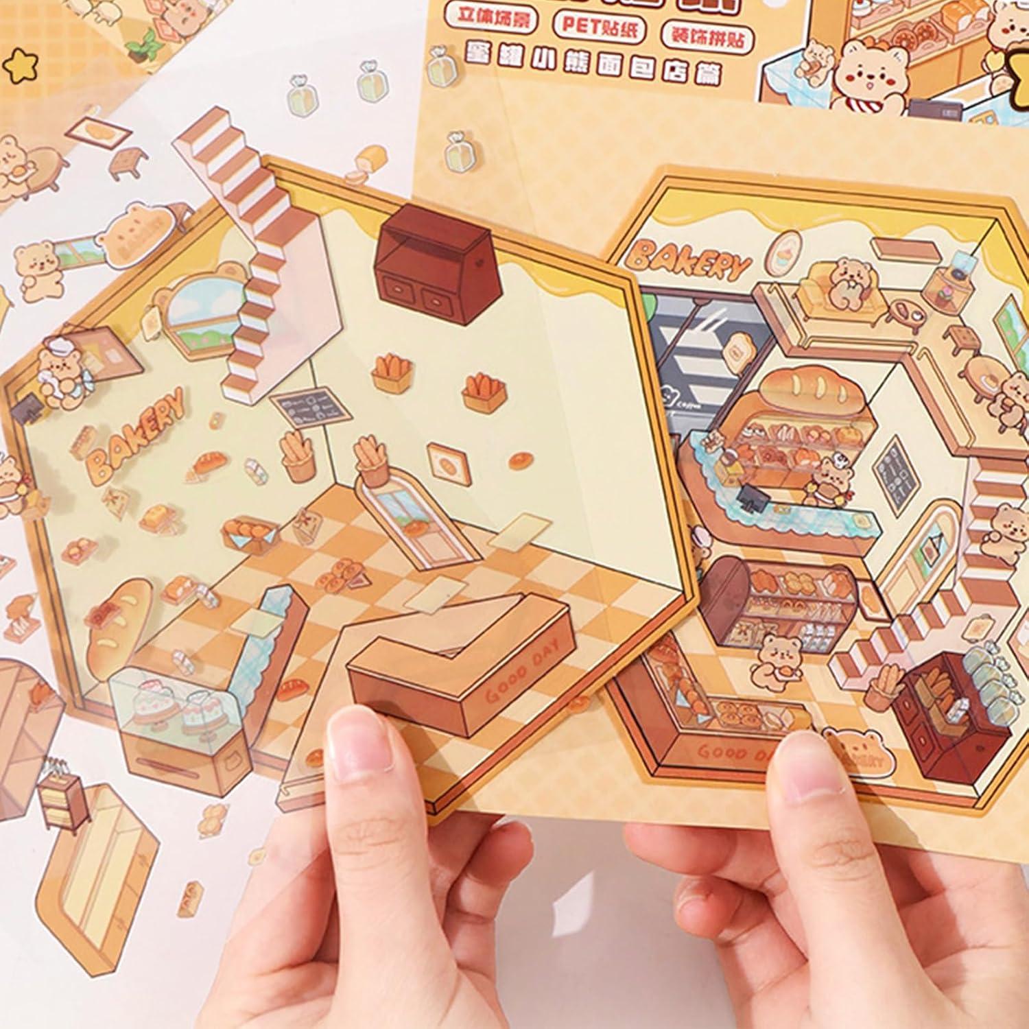 Pegatinas 3D DIY Genérico - Mini Supermercado Caricatura 16 Juegos