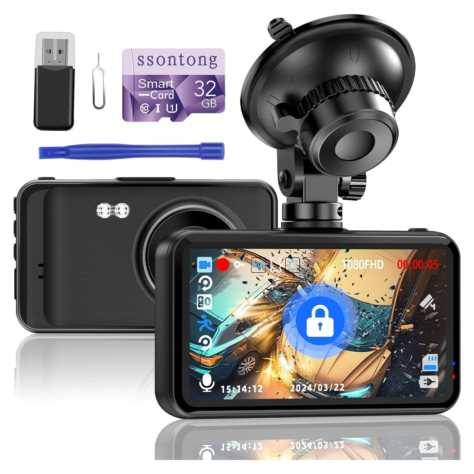 Cámara de Tablero Sontong A10 1080P FHD 32GB Visión Nocturna