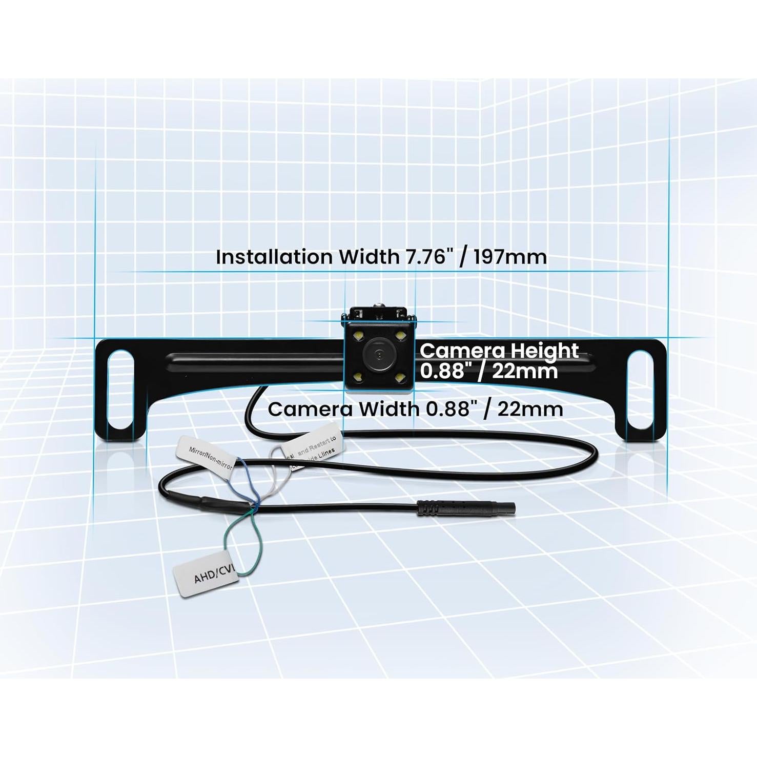 Cámara de Respaldo BOSS LPCB40 para Placa de Licencia 170°