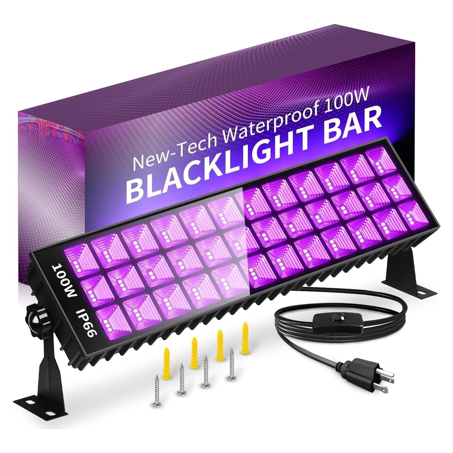 Barra de luz negra LED 100W THECHAM 104 LEDs 385-400nm