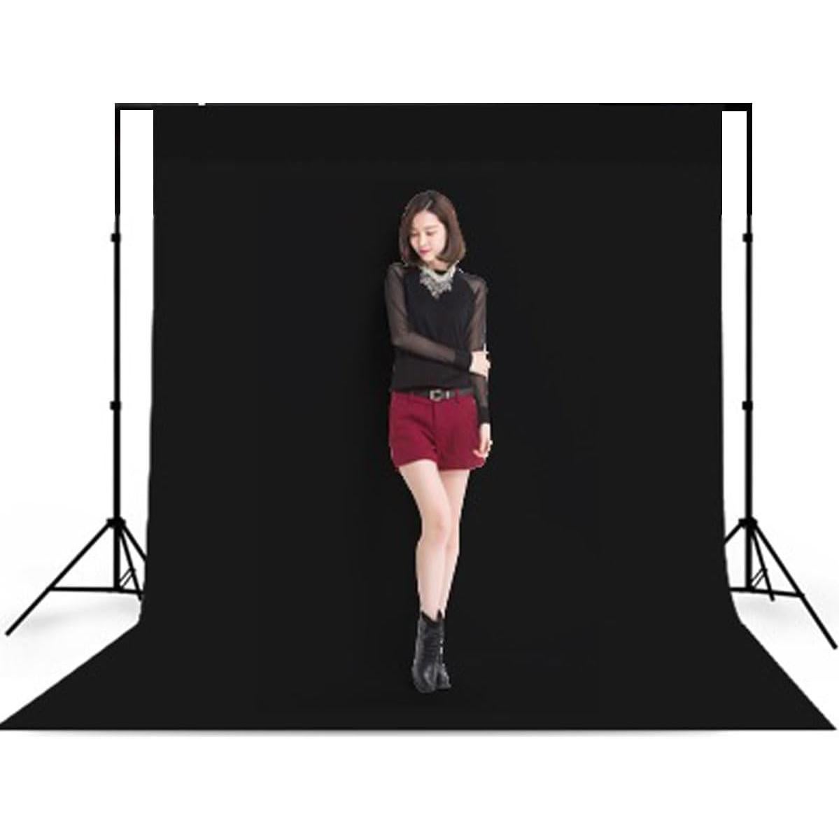 Fondo Negro para Fotografía HMTFOTO 1.5m x 2.1m Sin Costuras