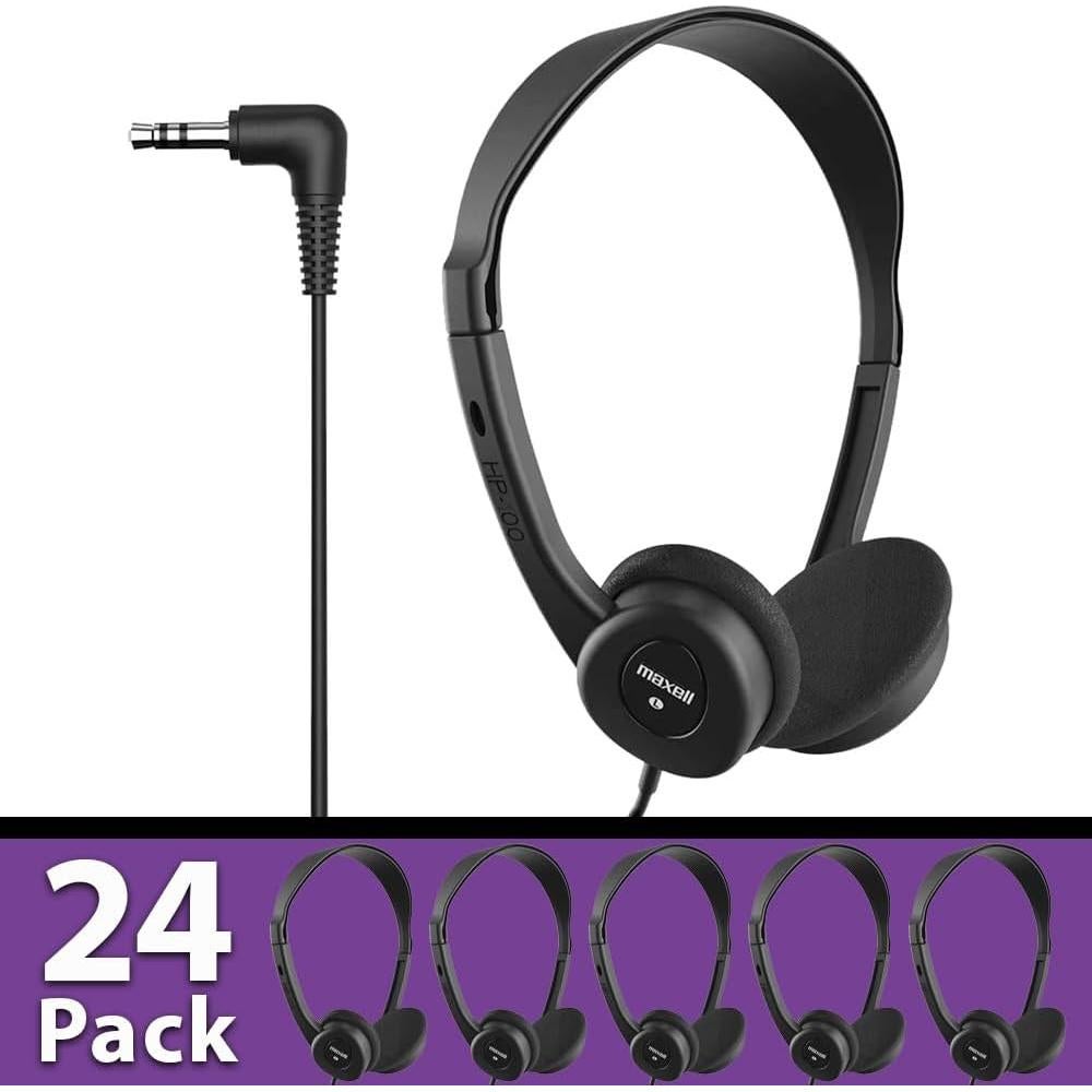 Auriculares Estéreo Maxell 24 Unidades 3.5mm Confortables