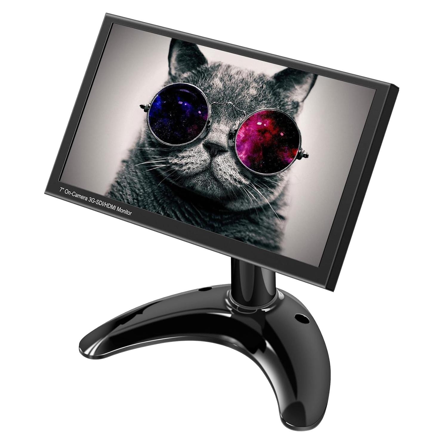 MT-VIKI HDMI & SDI Input and Loop Out with 7 inch Monitor Camera Field Monitor 1080@60Hz HDMI 1.4 3G SDI 1800 cd/㎡