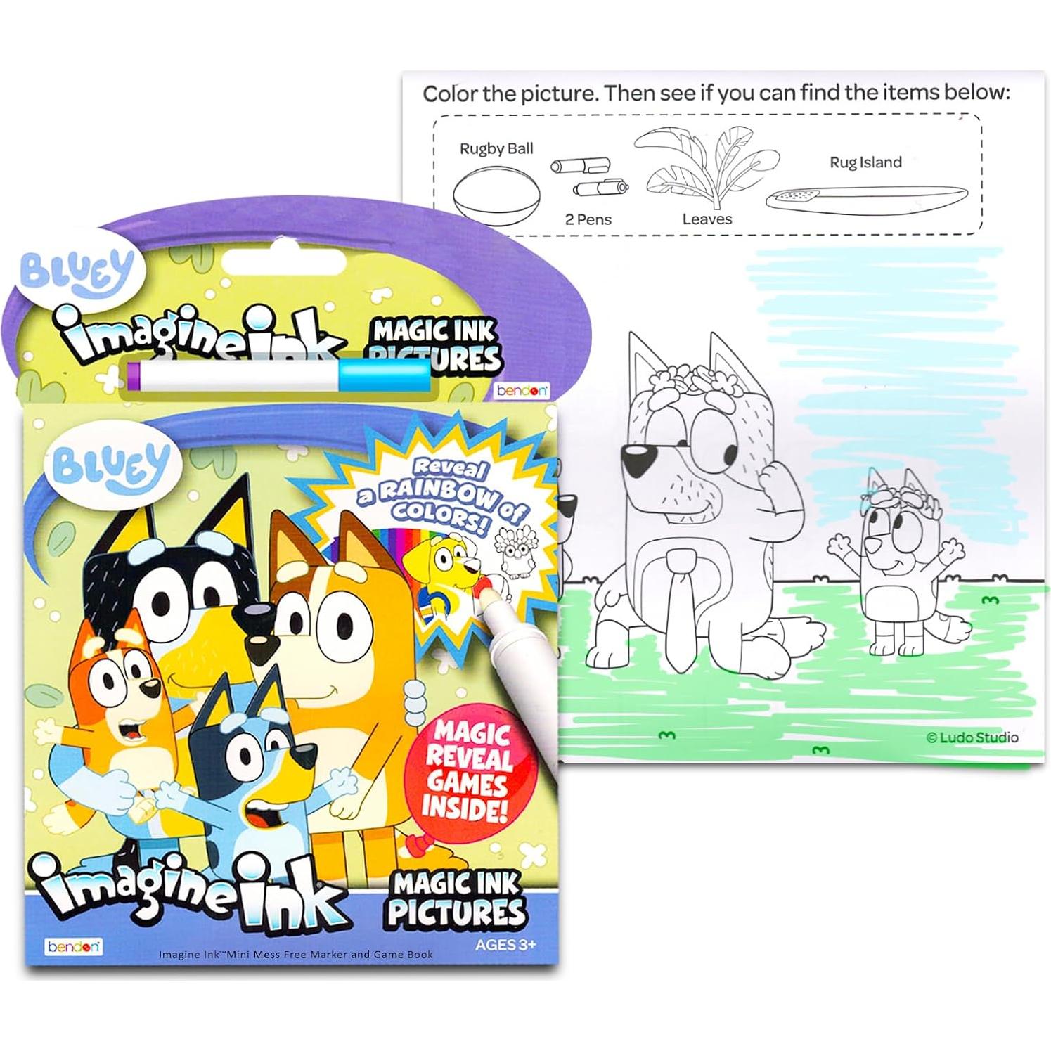 Conjunto de 12 Libros para Colorear Bluey Imagine Ink