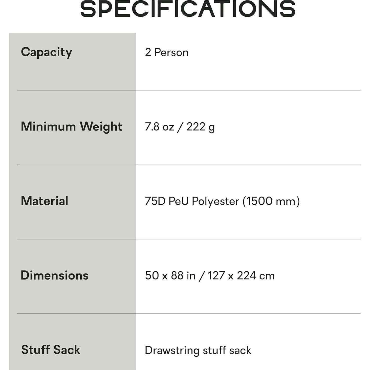 Huella NEMO Dragonfly OSMO 2 Personas Gris 75D Poliester