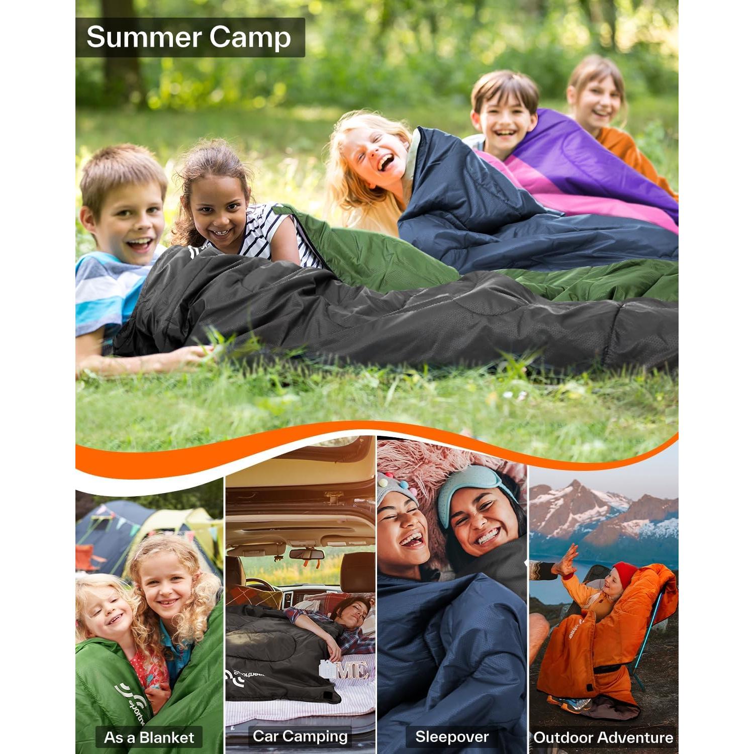 Saco de dormir Sportneer 3 estaciones 1.3 kg negro