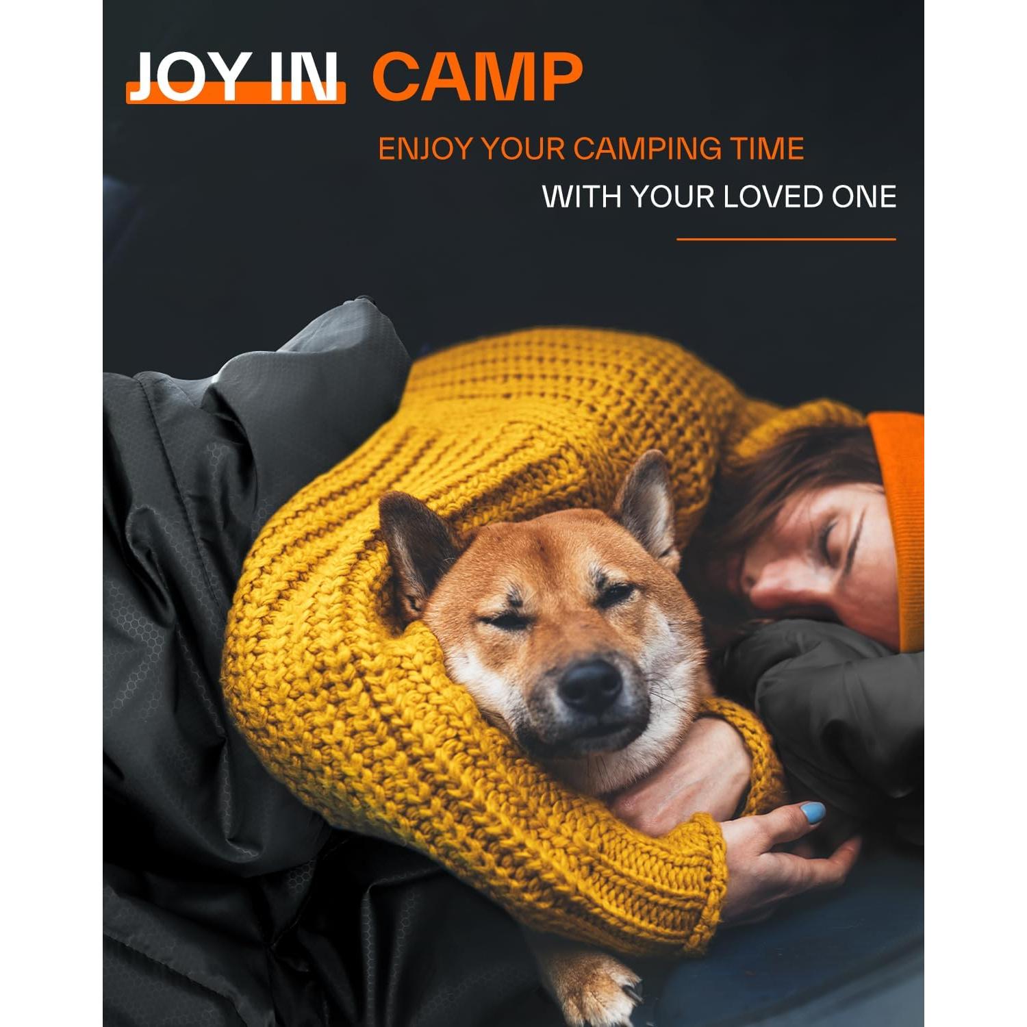 Saco de dormir Sportneer 3 estaciones 1.3 kg negro