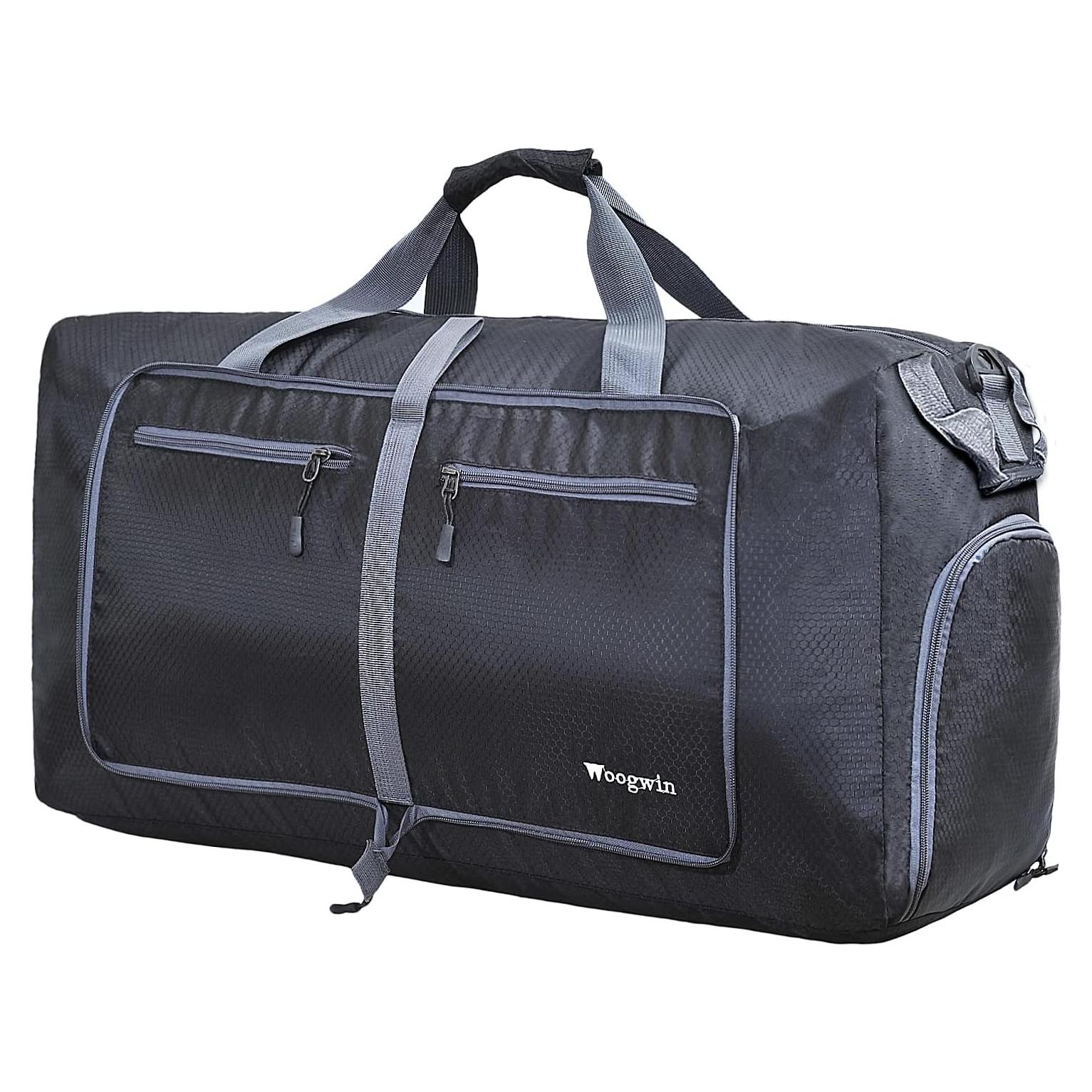 Bolsa de Viaje Plegable Impermeable Woogwin 100L Negra