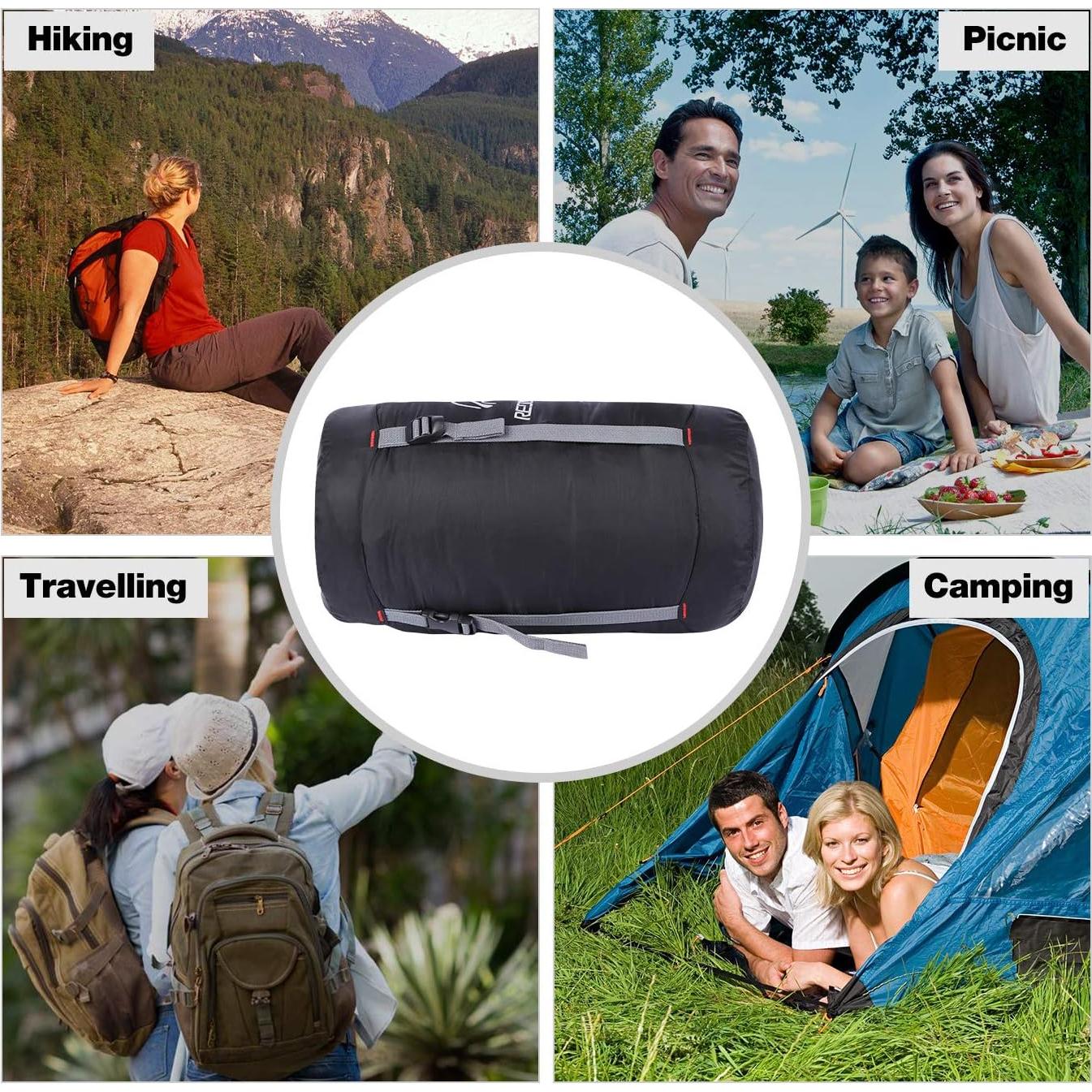 Bolsa de Compresión REDCAMP Nylon 10L Negra para Camping