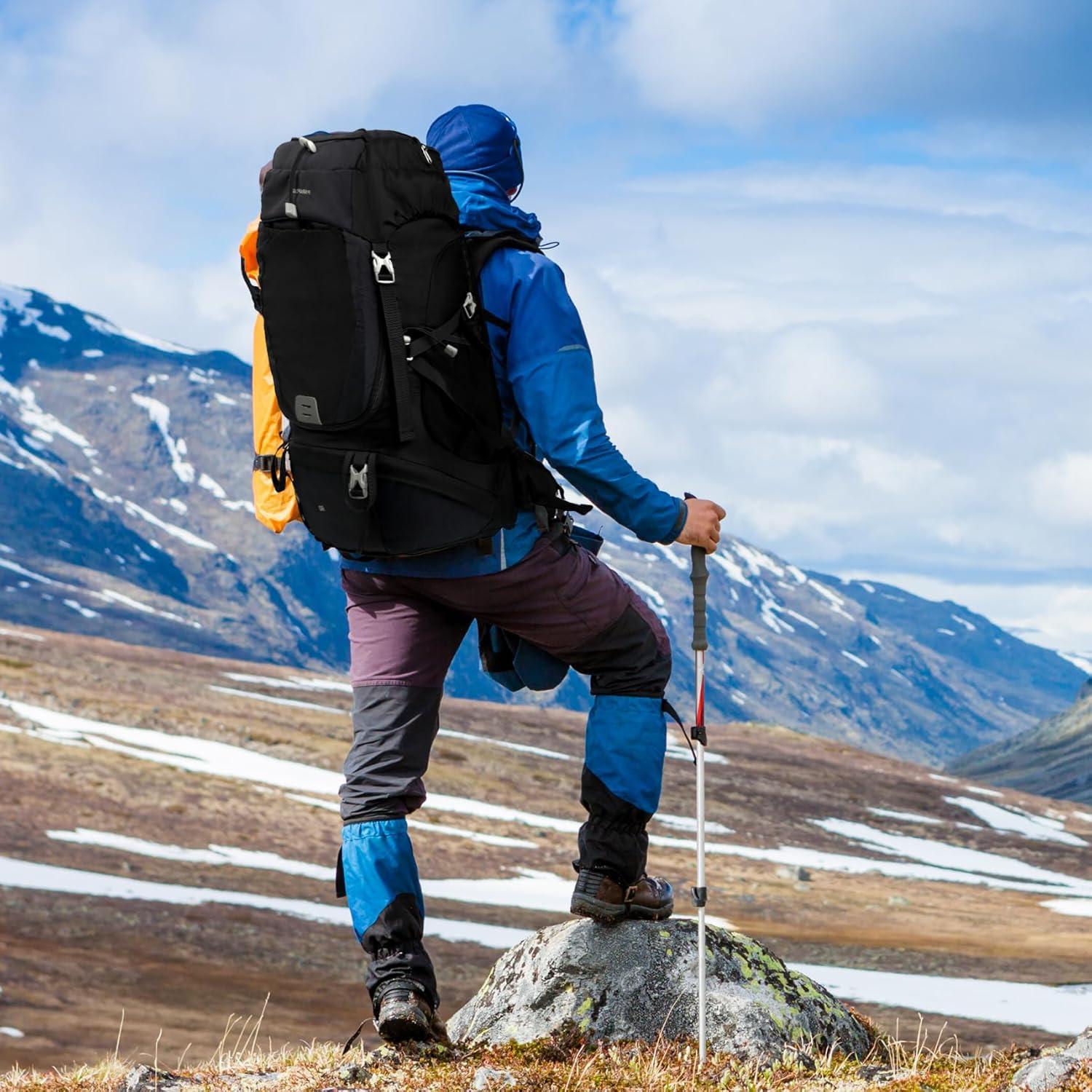 Mochila de Senderismo PARAPOGEE 50L Impermeable Negra