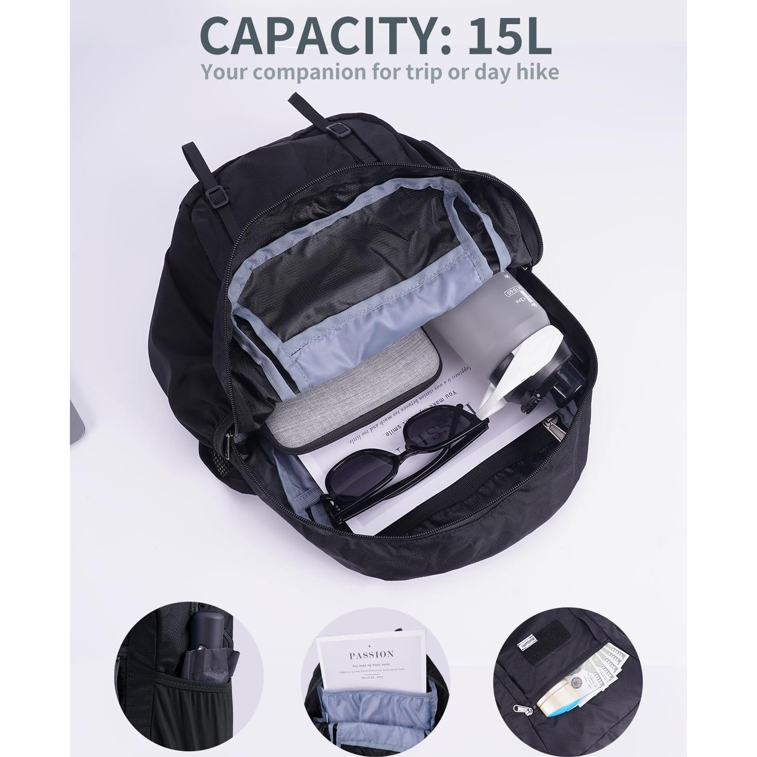 Mochila de Senderismo Blue Quartz 15L con Botella 500ml