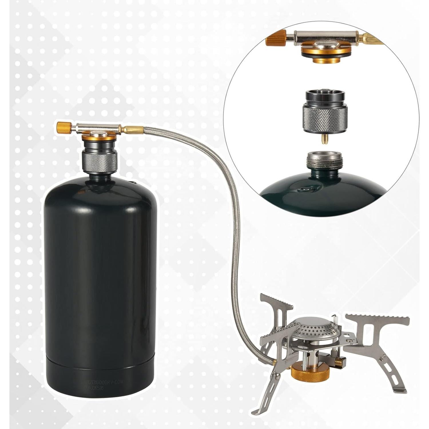 Adaptador de Estufa de Camping SEADESKY Propano a Butano 1L