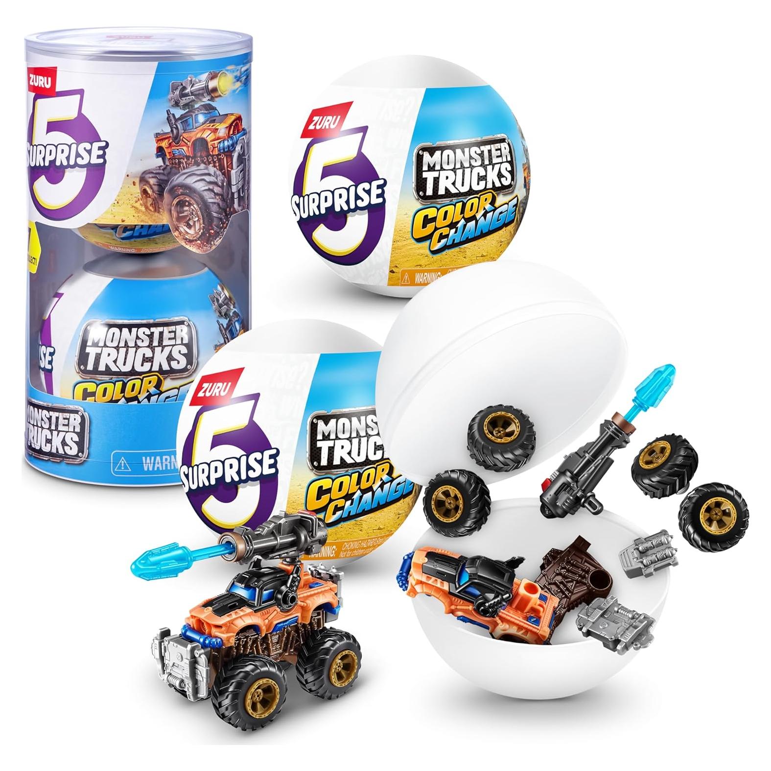Camiones Monstruo ZURU 5 Sorpresa Cambio de Color 2 Paquete