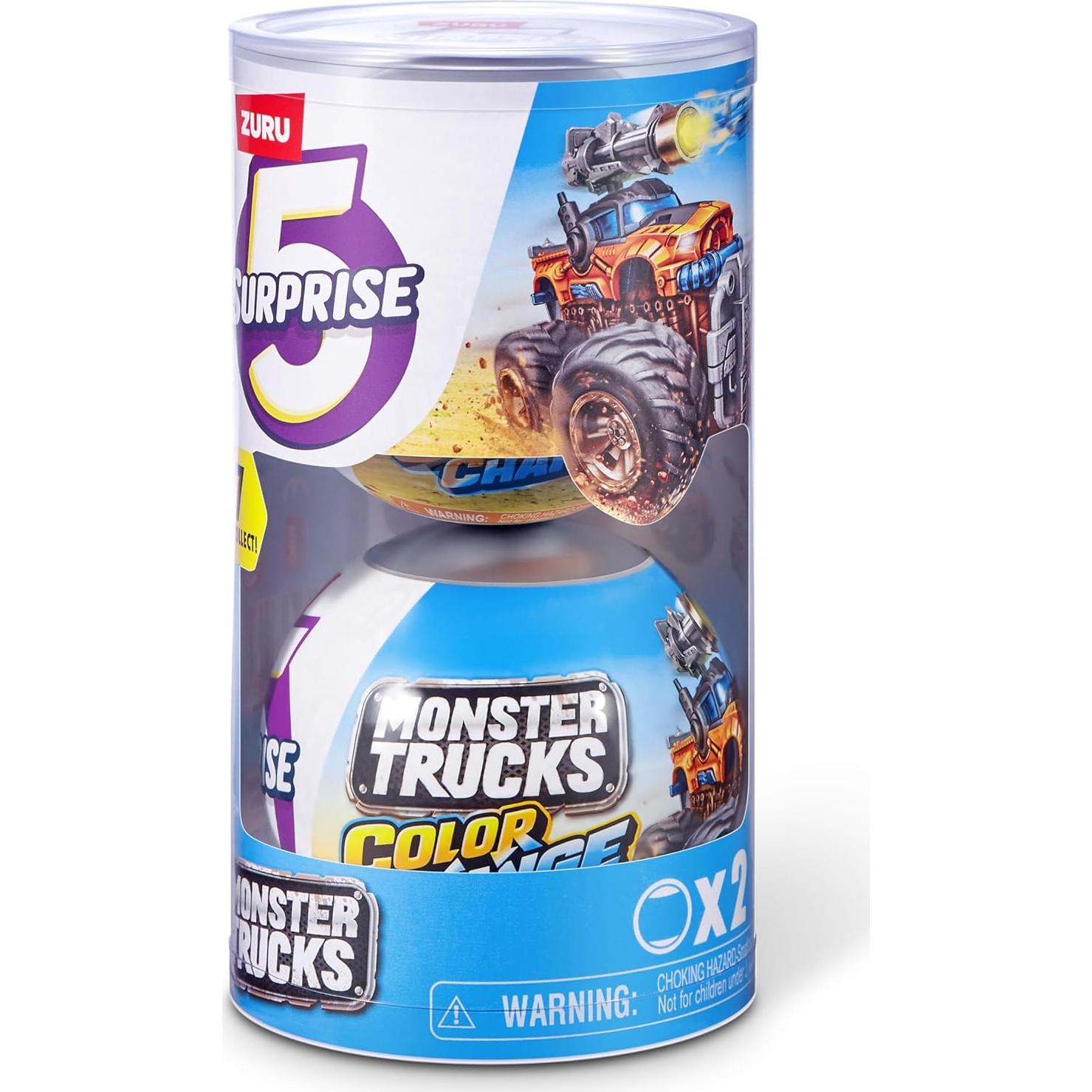 Camiones Monstruo ZURU 5 Sorpresa Cambio de Color 2 Paquete
