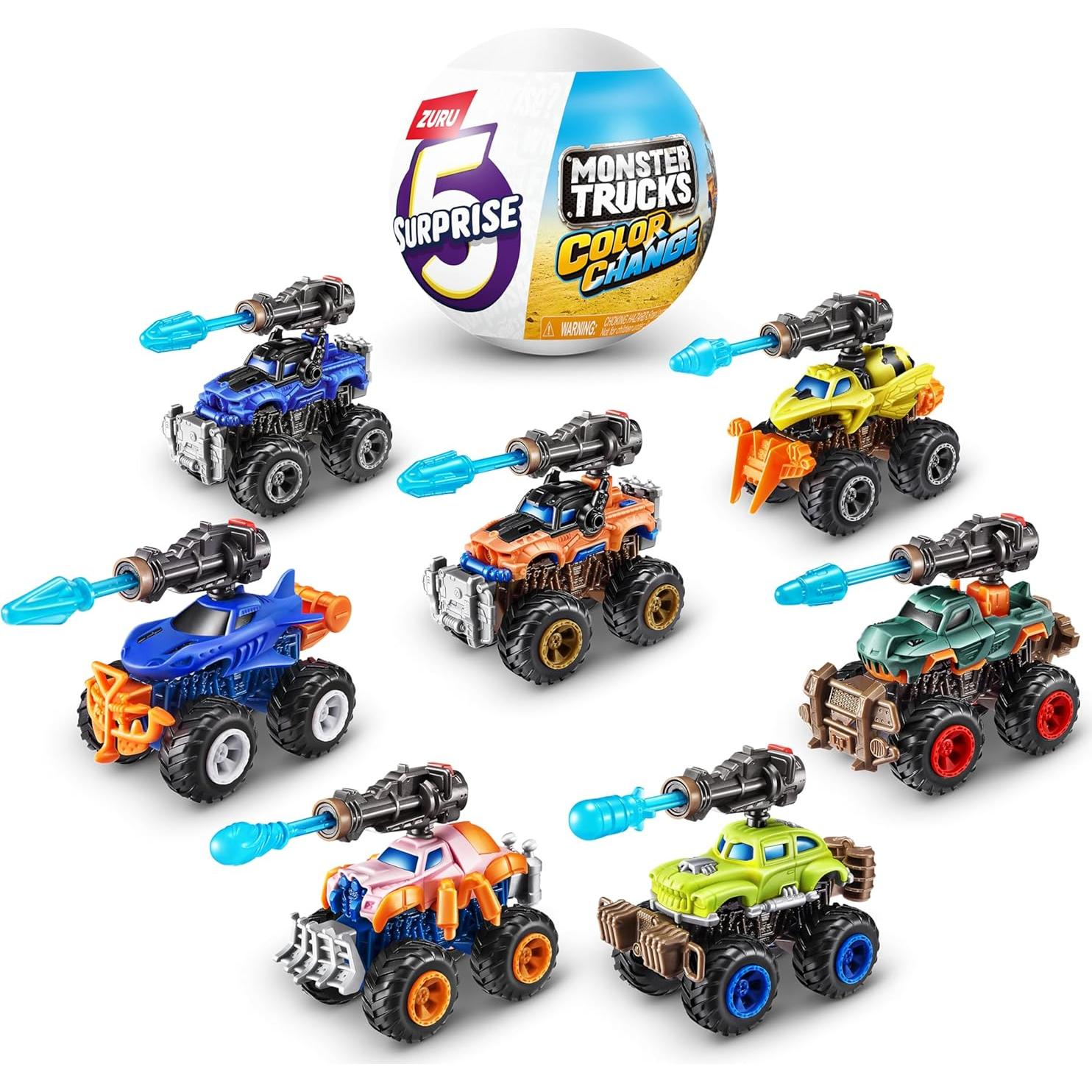 Camiones Monstruo ZURU 5 Sorpresa Cambio de Color 2 Paquete