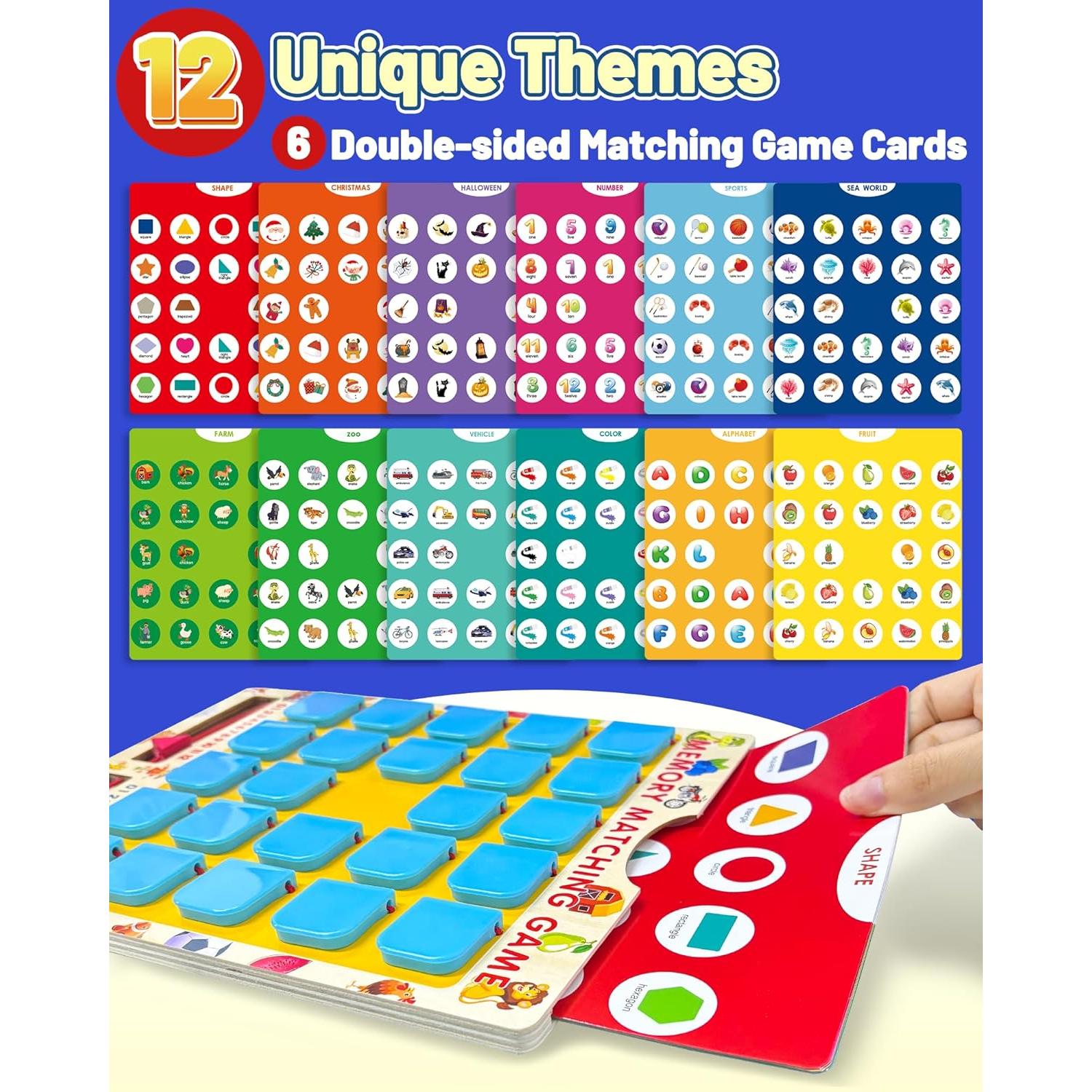 Juego de Memoria Educativo Walenty para Niños 3-8 Años