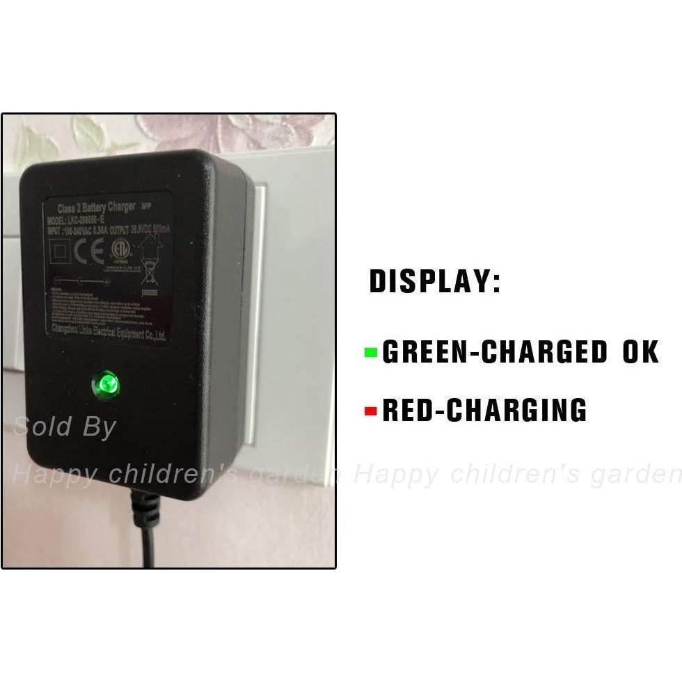 Cargador 24V LKELE para Carro de Paseo Infantil - Rápido y Seguro