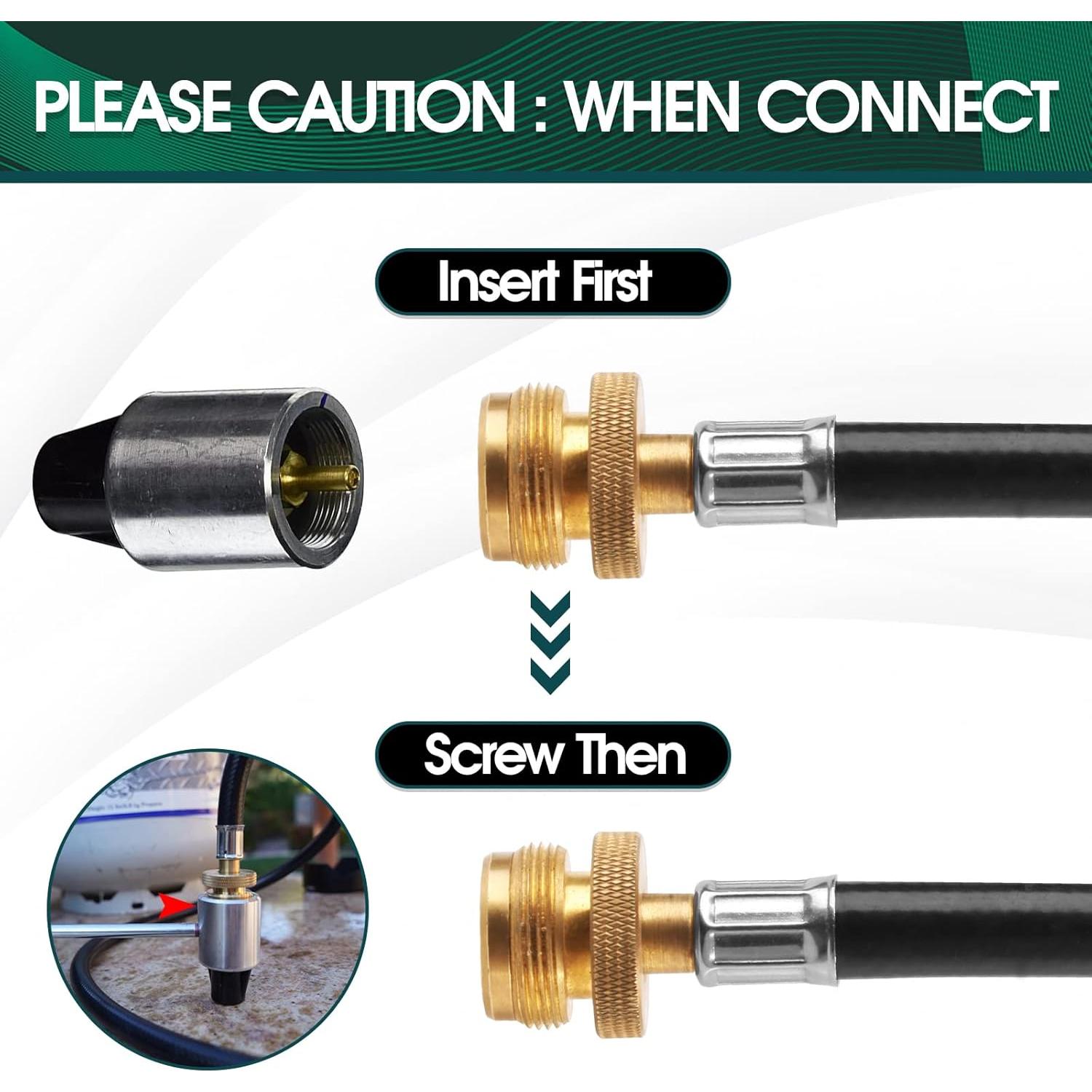 Adaptador de Manguera de Propano KOMAN 1.52m para Tanques 20lb