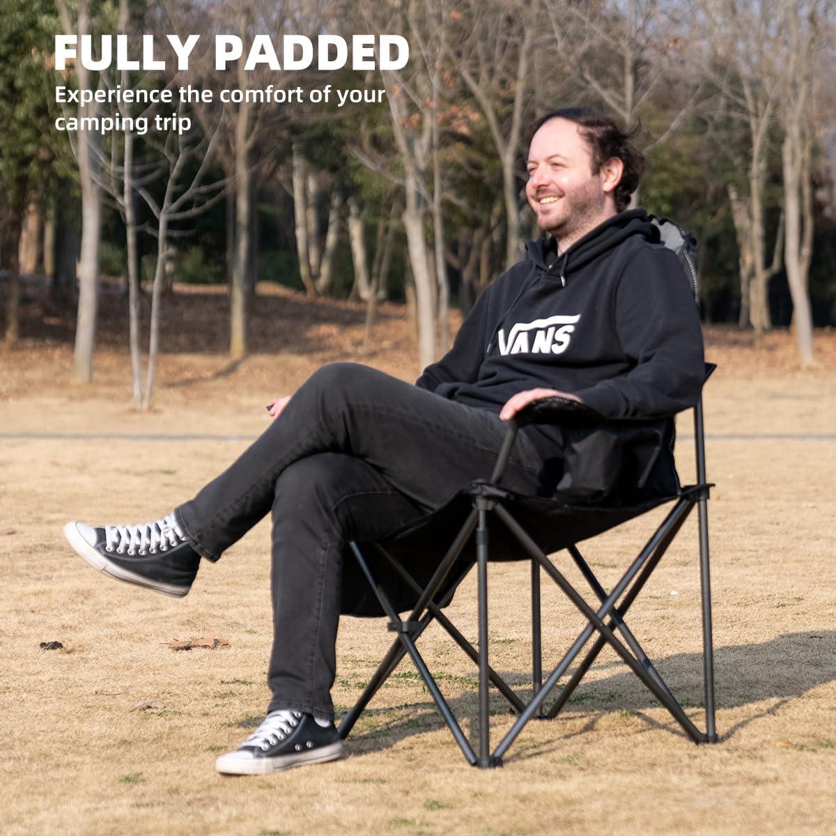 Silla de Camping Foristrail Plegable 500LBS con Enfriador