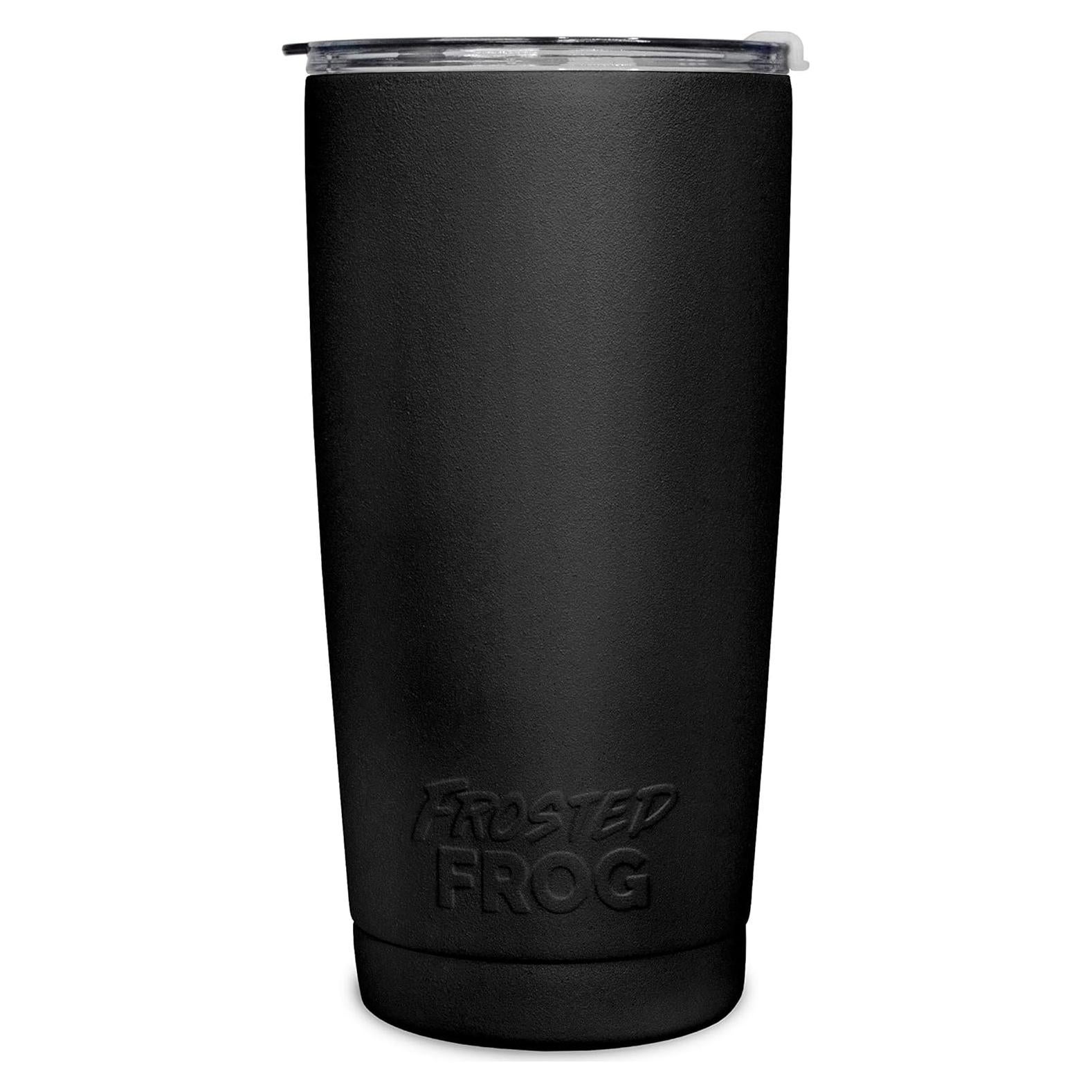 Vaso Térmico Frosted Frog 20oz Acero Inoxidable Negro