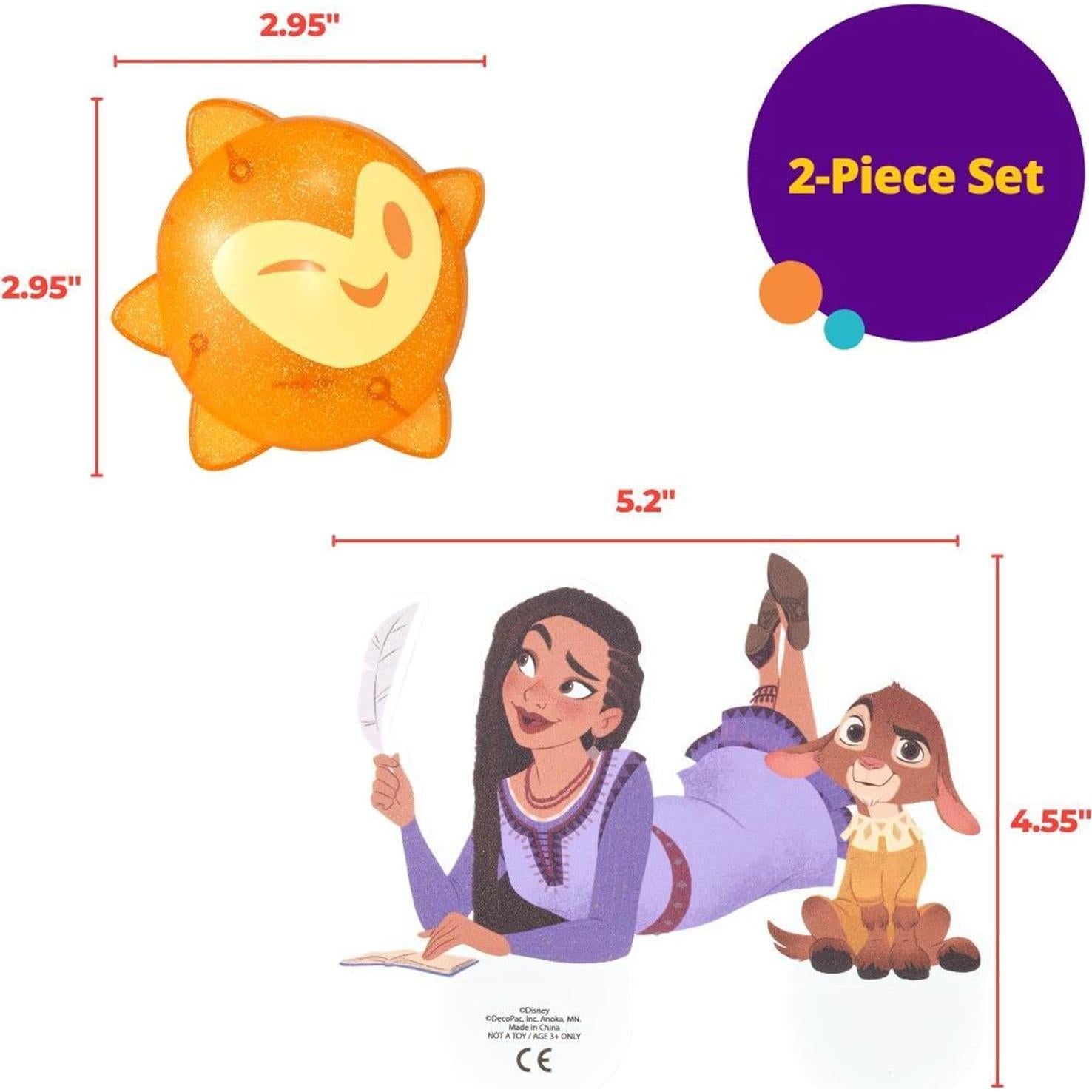 Cake Topper DecoSet Disney Wish Asha y Valentino Iluminado